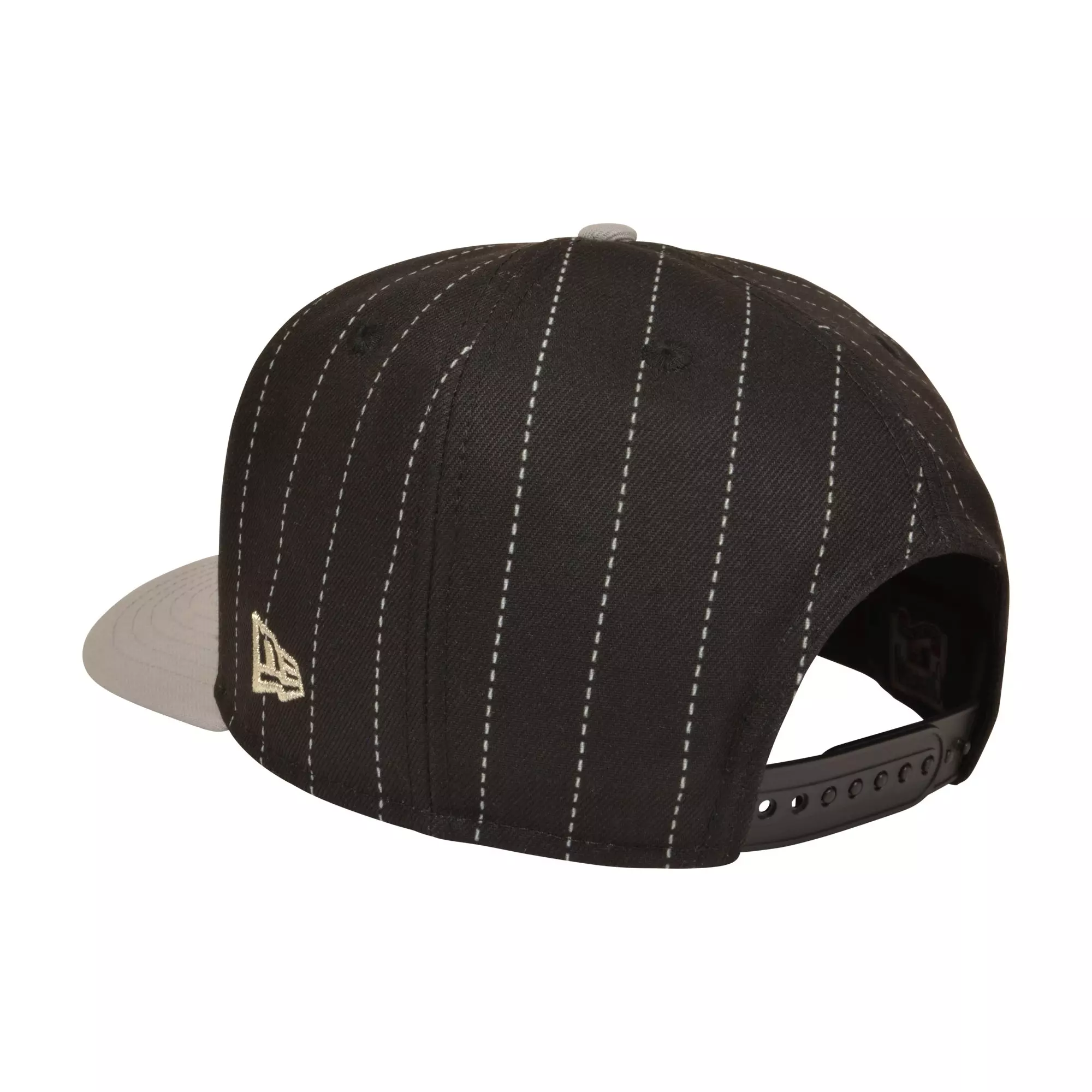 New Era New York Yankees 9FIFTY A-Frame Pinstripe Snapback Hat - Black/Grey - BLACK/GREY