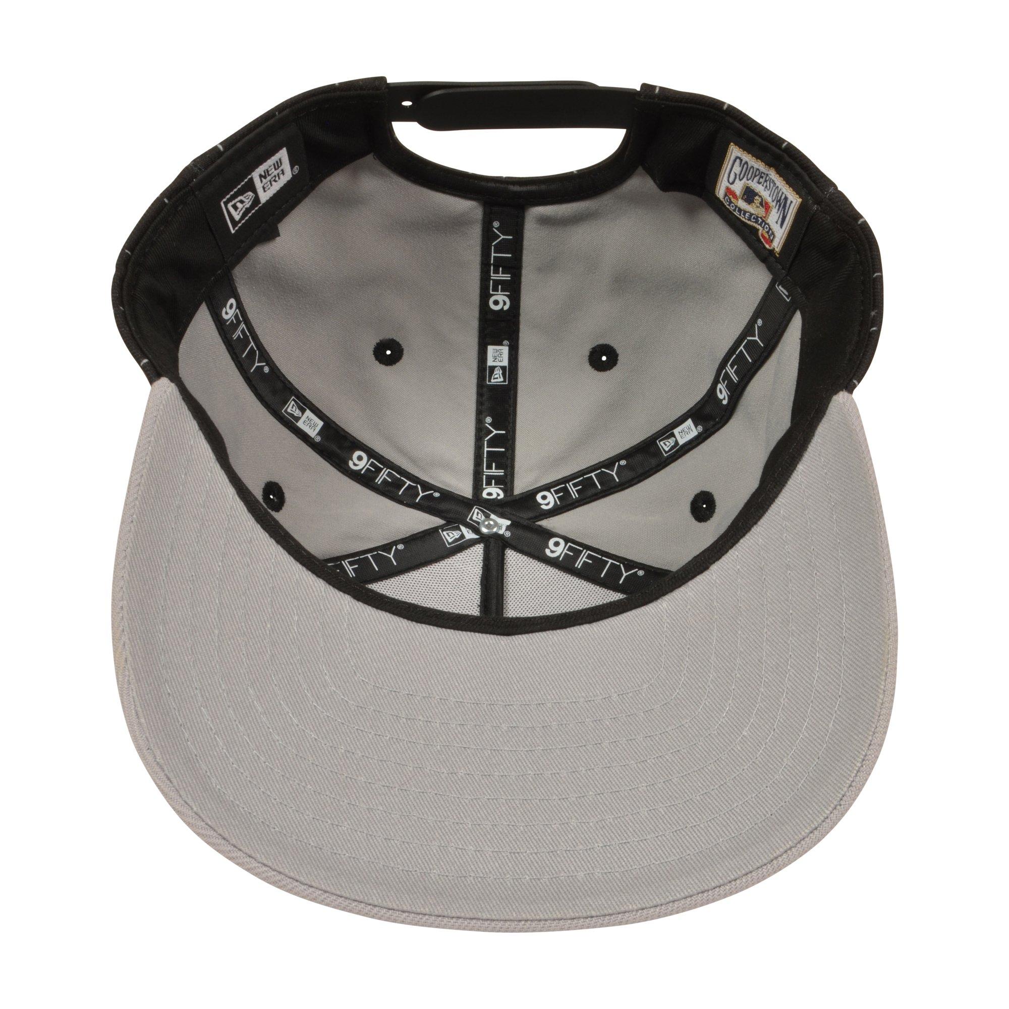 New Era New York Yankees 9FIFTY A-Frame Pinstripe Snapback Hat - Black/Grey - BLACK/GREY