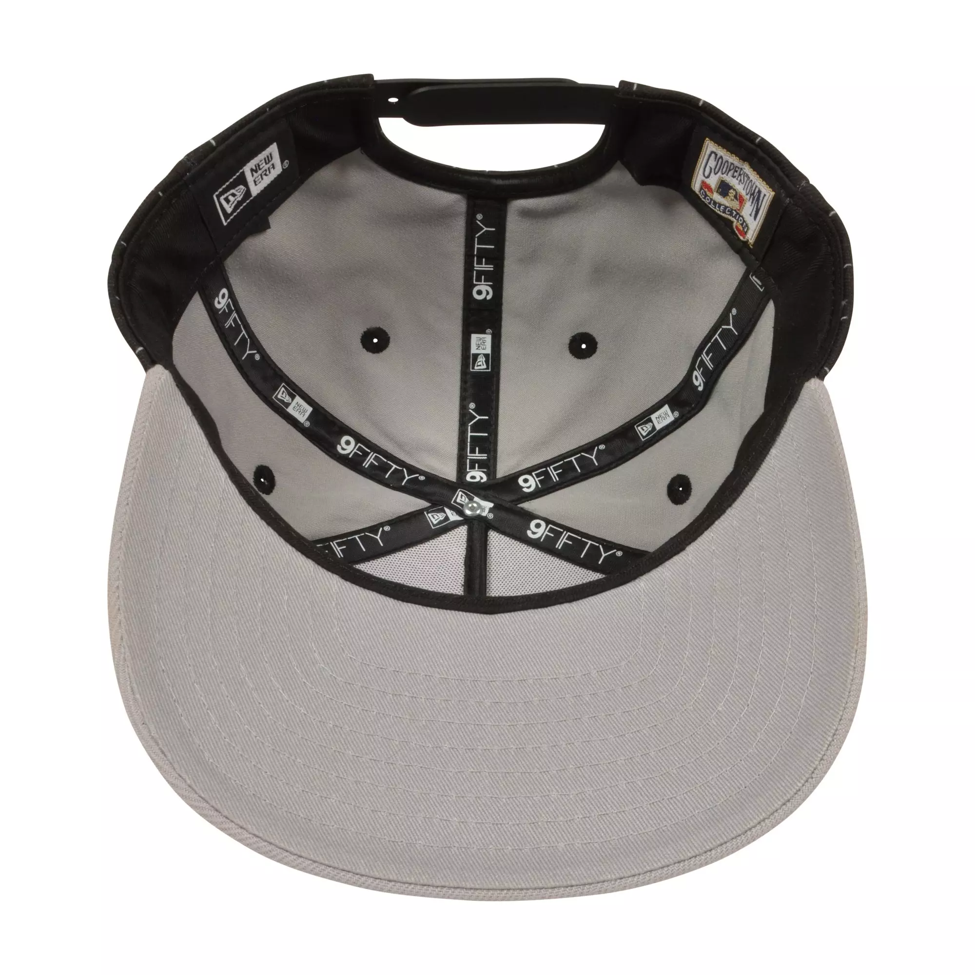 New Era New York Yankees 9FIFTY A-Frame Pinstripe Snapback Hat - Black/Grey - BLACK/GREY