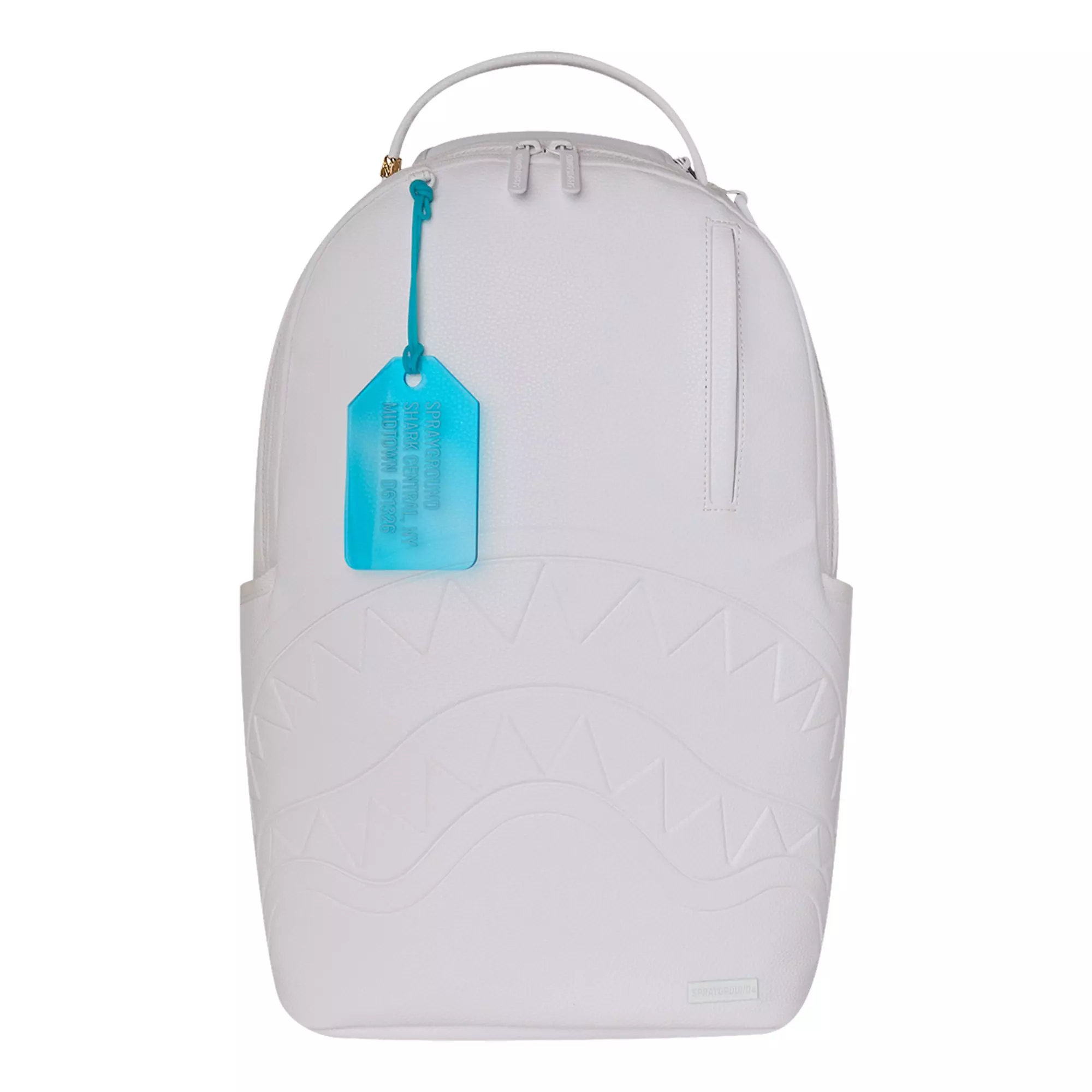 Sprayground Shark Central Tags Backpack - White - WHITE
