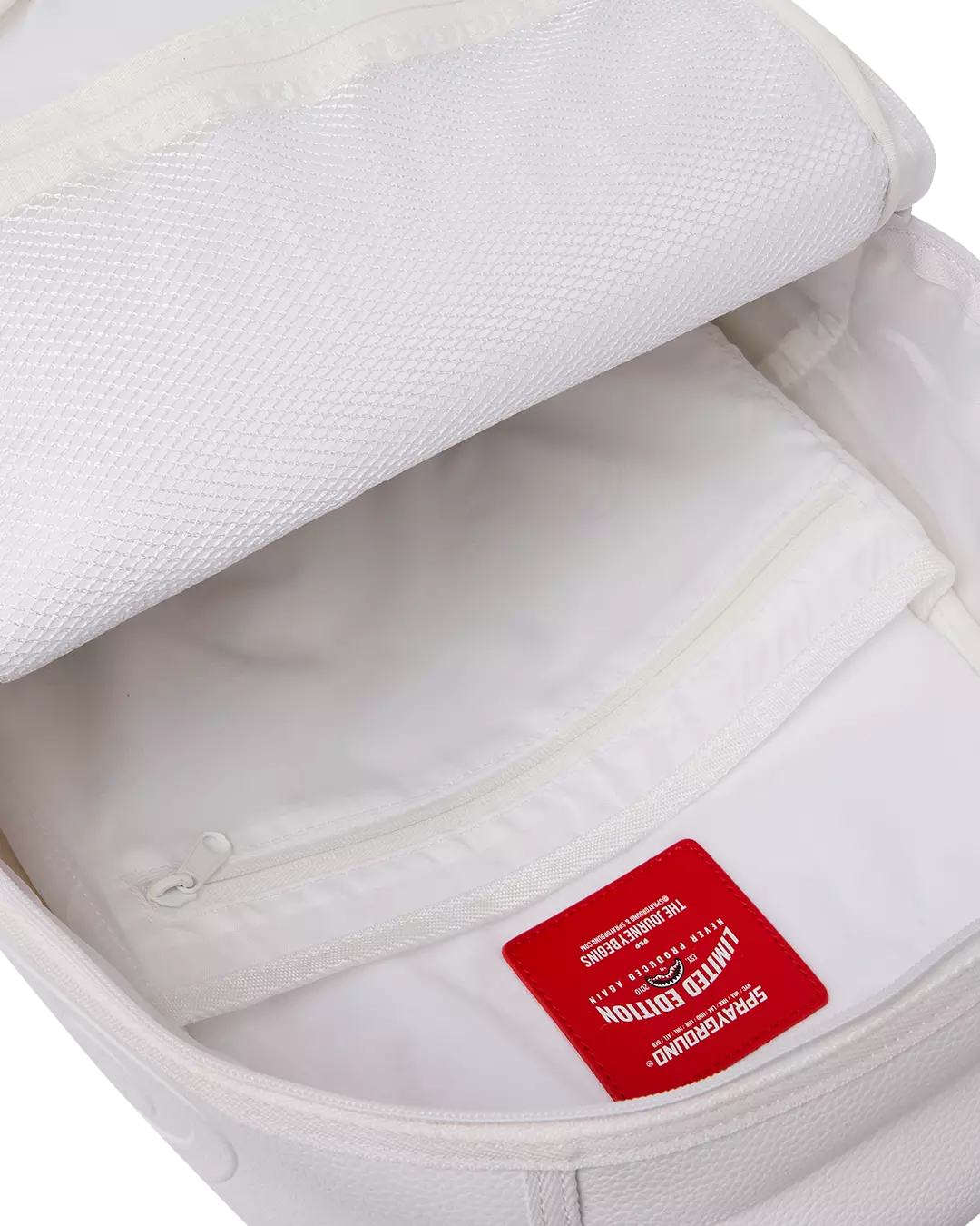 Sprayground Shark Central Tags Backpack - White - WHITE