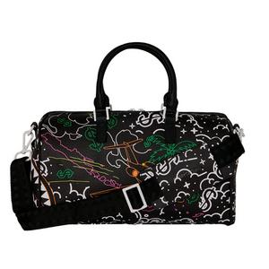Sprayground Doodle Jet Mini Duffle Bag - Black - BLACK
