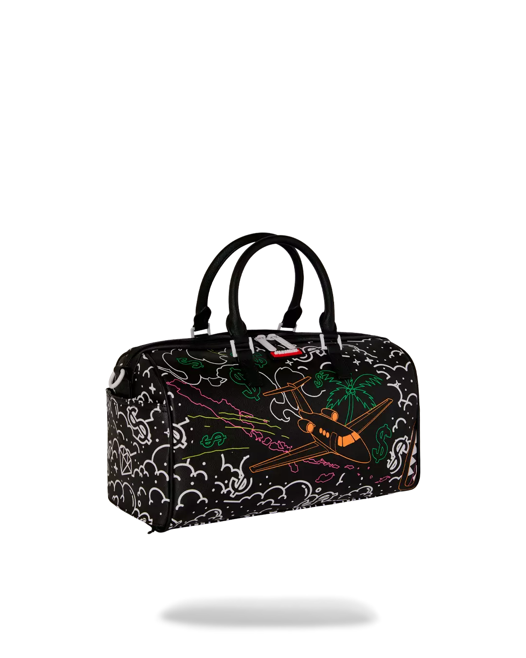 Sprayground Doodle Jet Mini Duffle Bag - Black - BLACK