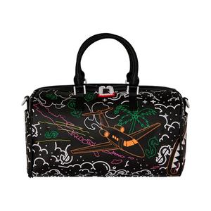 Sprayground Doodle Jet Mini Duffle Bag - Black - BLACK