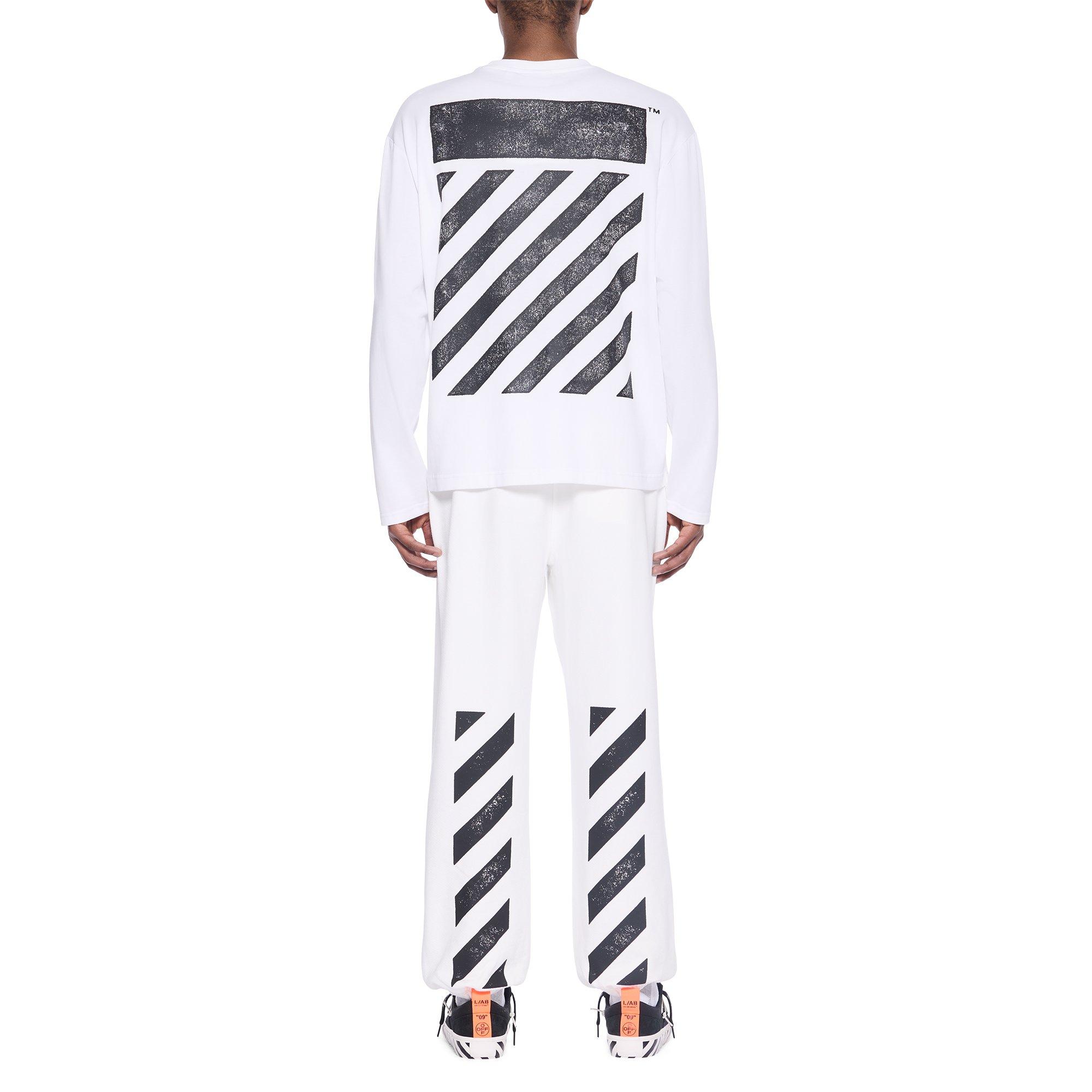 L/AB c/o Off-White Men's Diagonal Joggers - WHITE