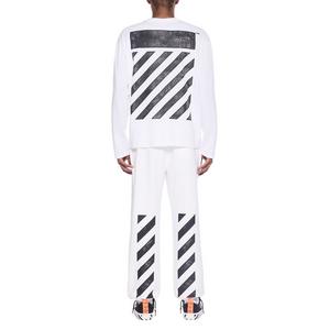 L/AB c/o Off-White Men's Diagonal Joggers - WHITE
