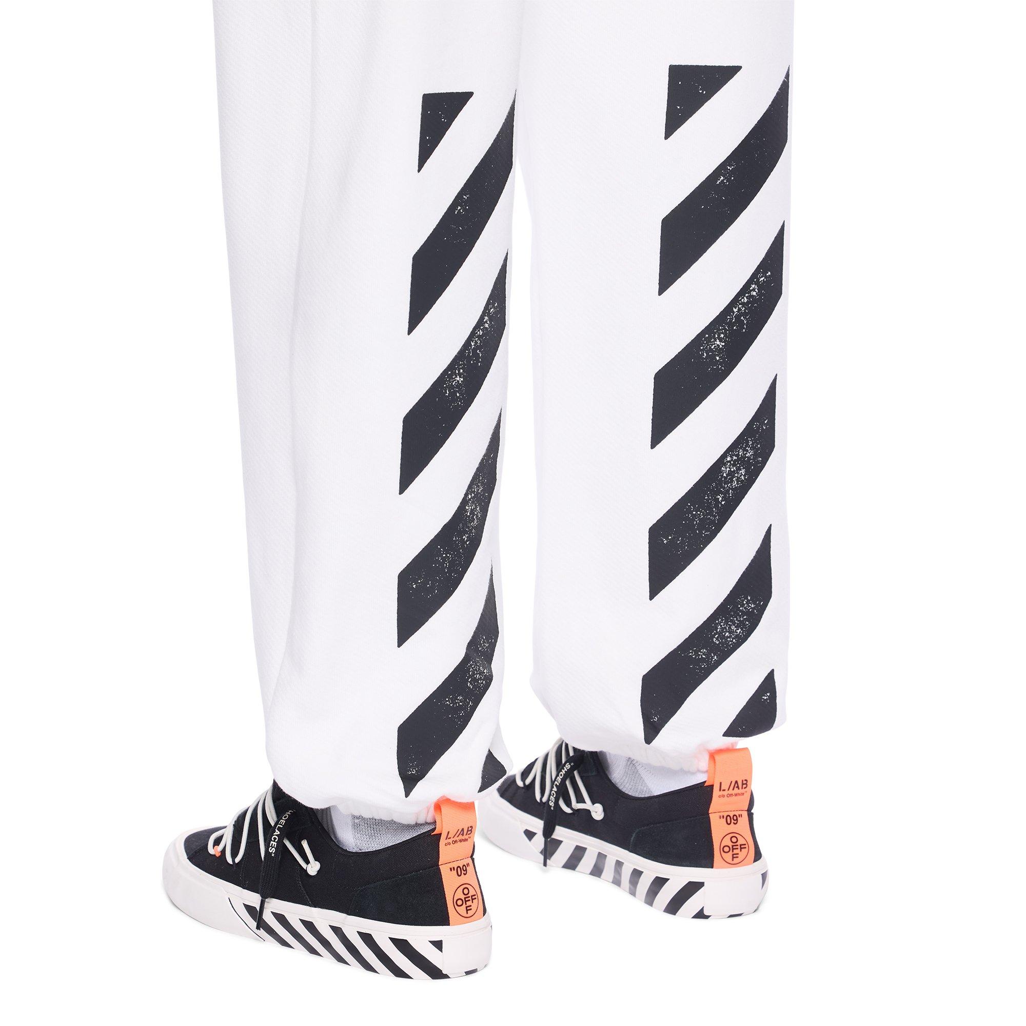 L/AB c/o Off-White Men's Diagonal Joggers - WHITE