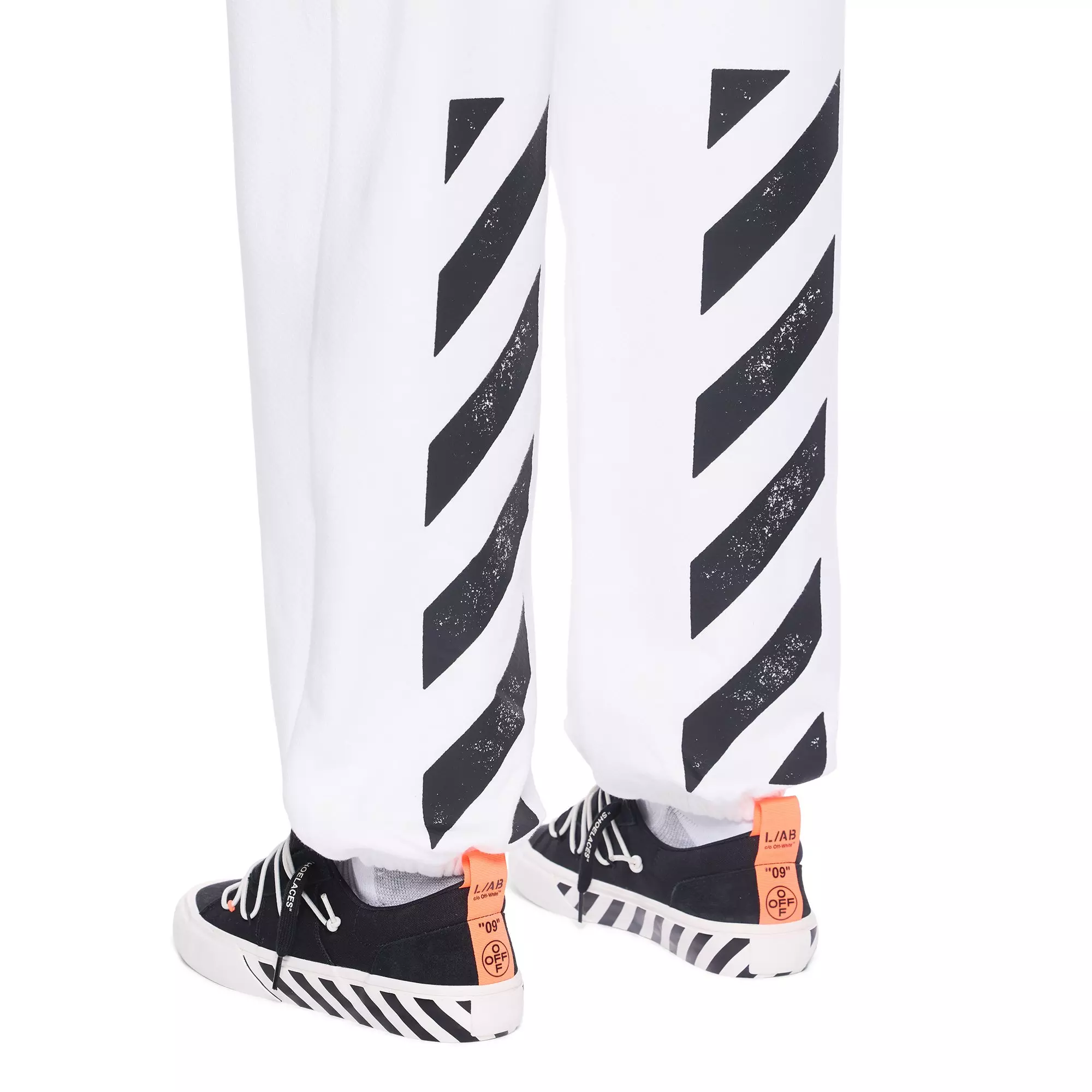 L/AB c/o Off-White Men's Diagonal Joggers - WHITE
