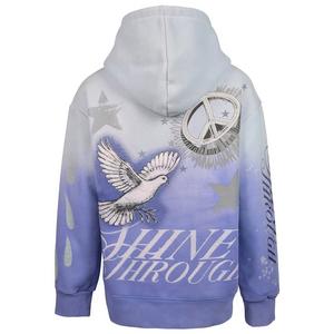 HO26 OVERSIZED SHINE THROUGH HOODIE - BLUE