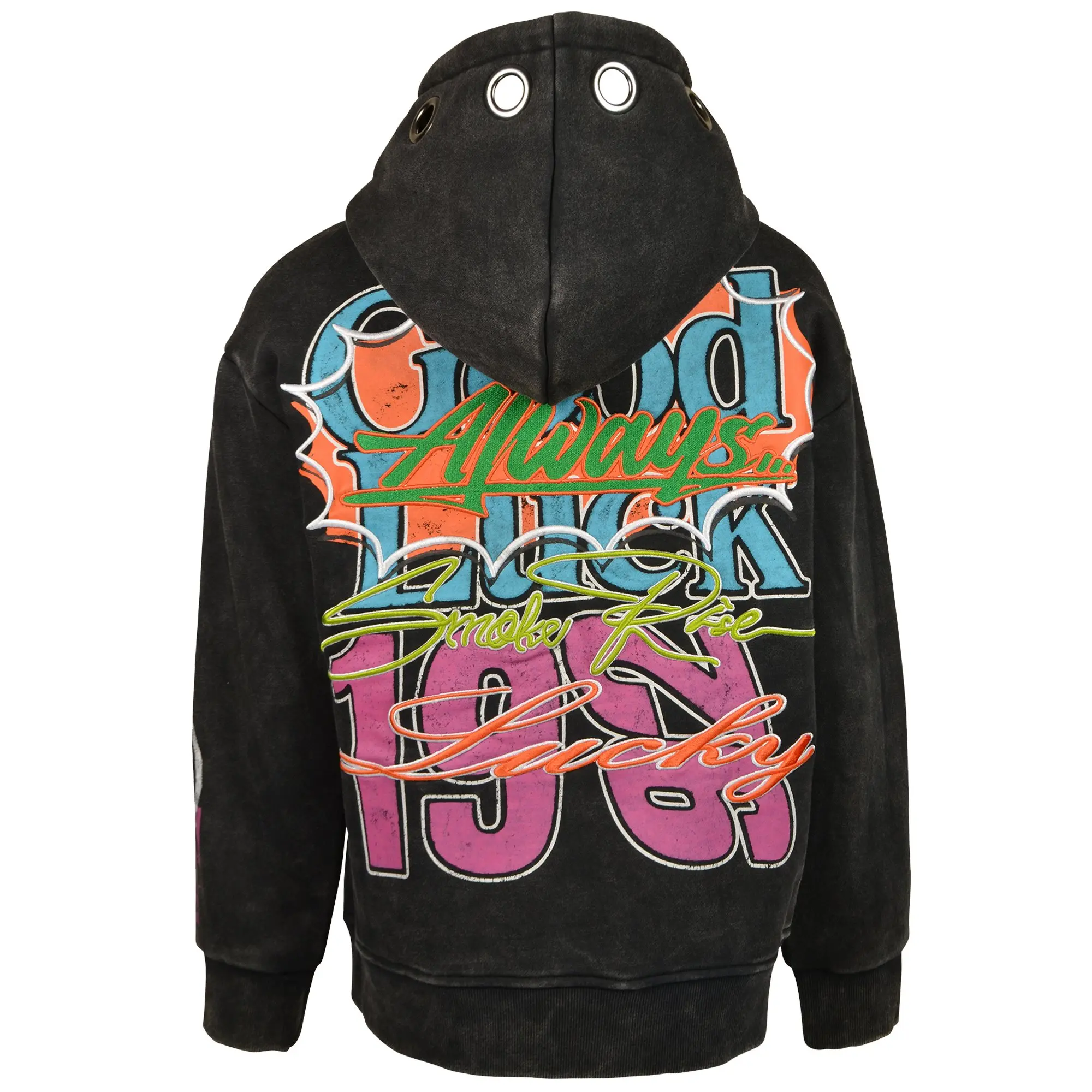 HO26 LUCKY ALWAYS HOODIE - GREY