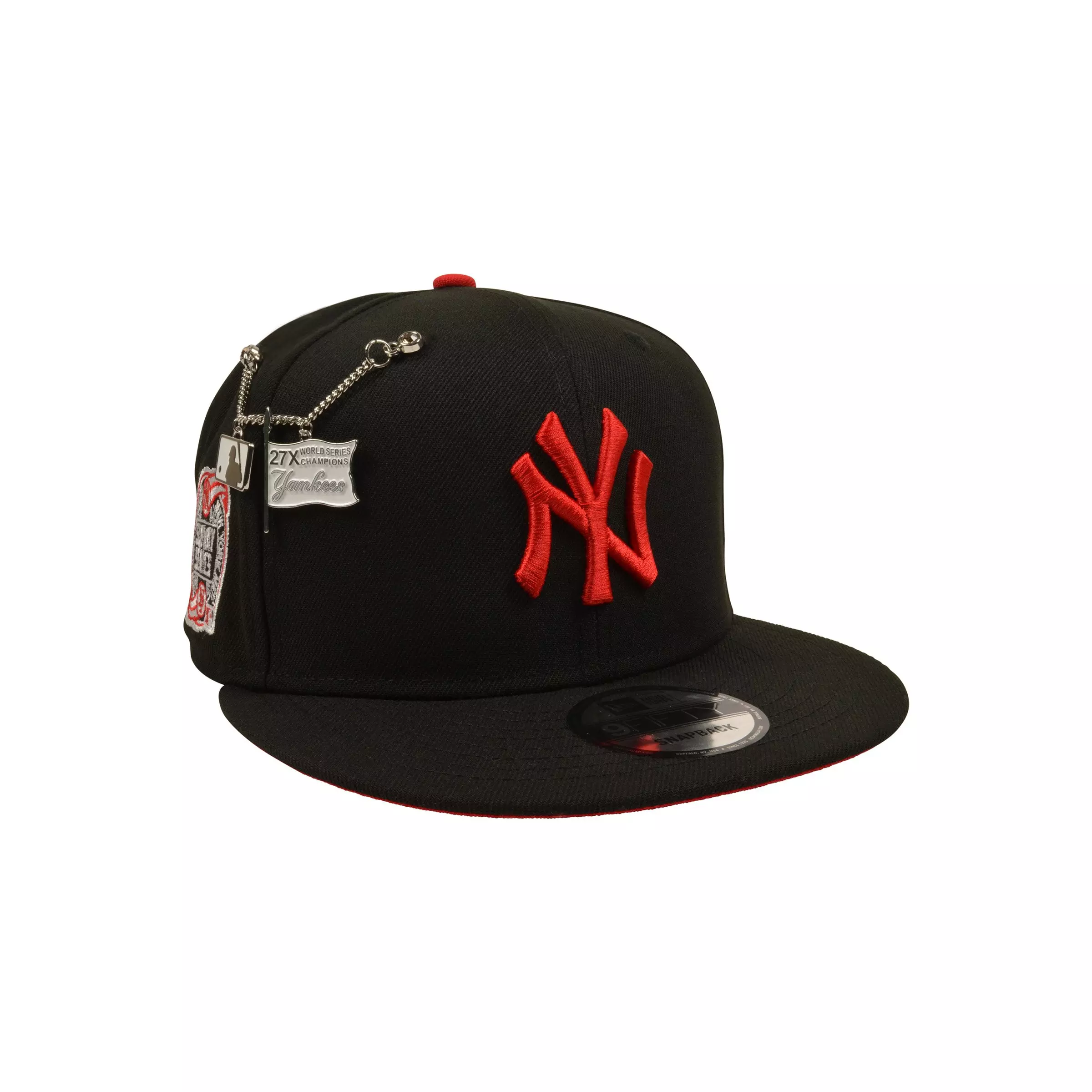 New Era New York Yankees 9FIFTY Charm Snapback Hat - Black/Red - BLACK/RED