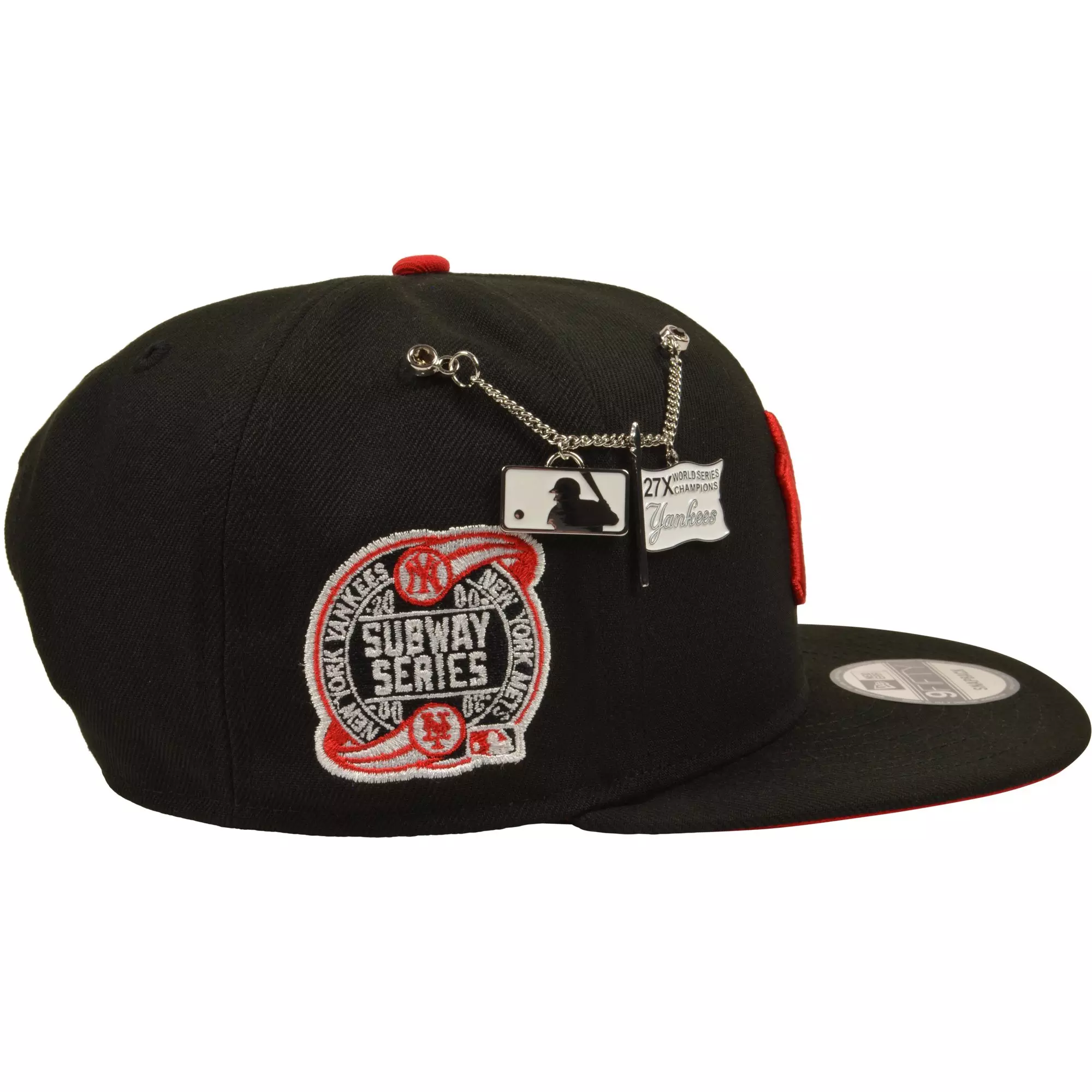 New Era New York Yankees 9FIFTY Charm Snapback Hat - Black/Red - BLACK/RED