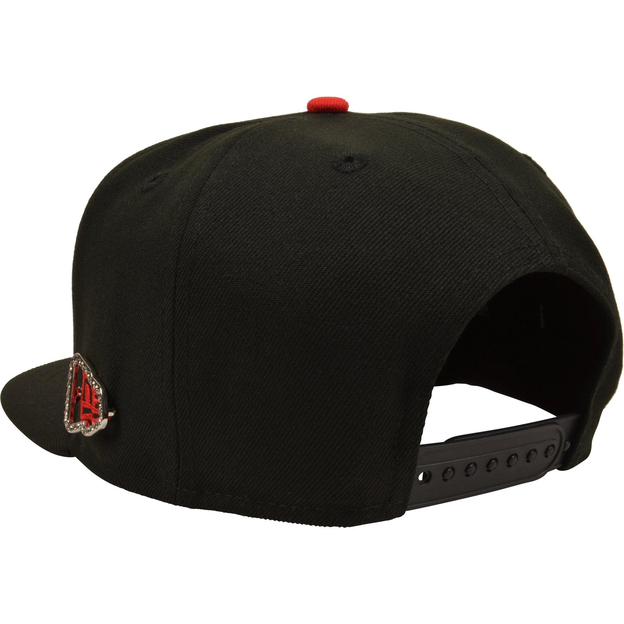New Era New York Yankees 9FIFTY Charm Snapback Hat - Black/Red - BLACK/RED