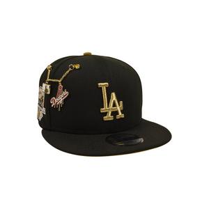 New Era Los Angeles Dodgers 9FIFTY Charm Snapback Hat - Black/Gold - BLACK/GOLD