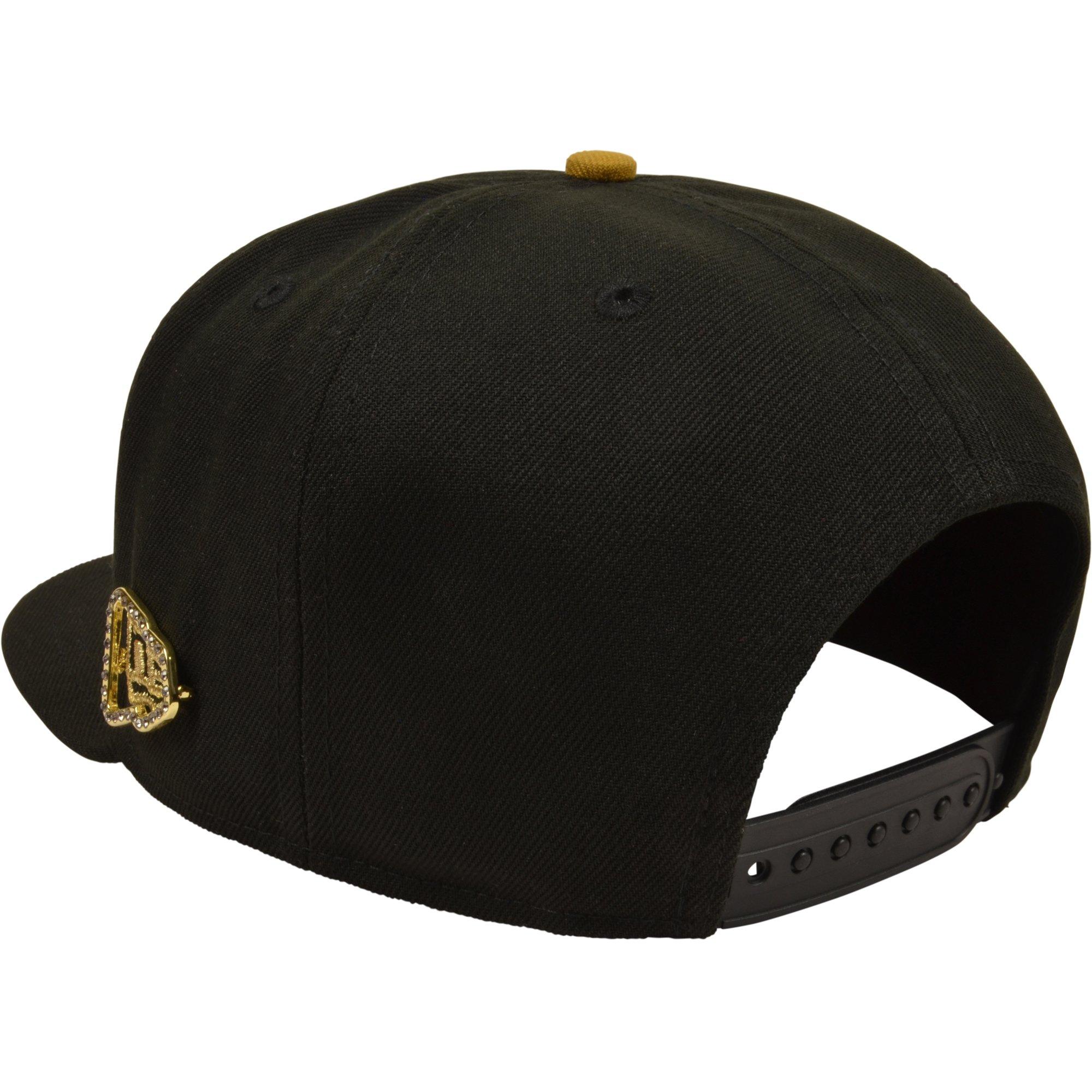 New Era Los Angeles Dodgers 9FIFTY Charm Snapback Hat - Black/Gold - BLACK/GOLD