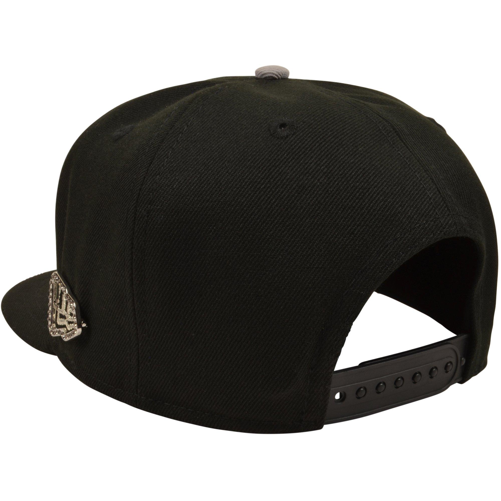 New Era Toronto Blue Jays 9FIFTY Charm Snapback Hat - Black/Silver - BLACK/SILVER