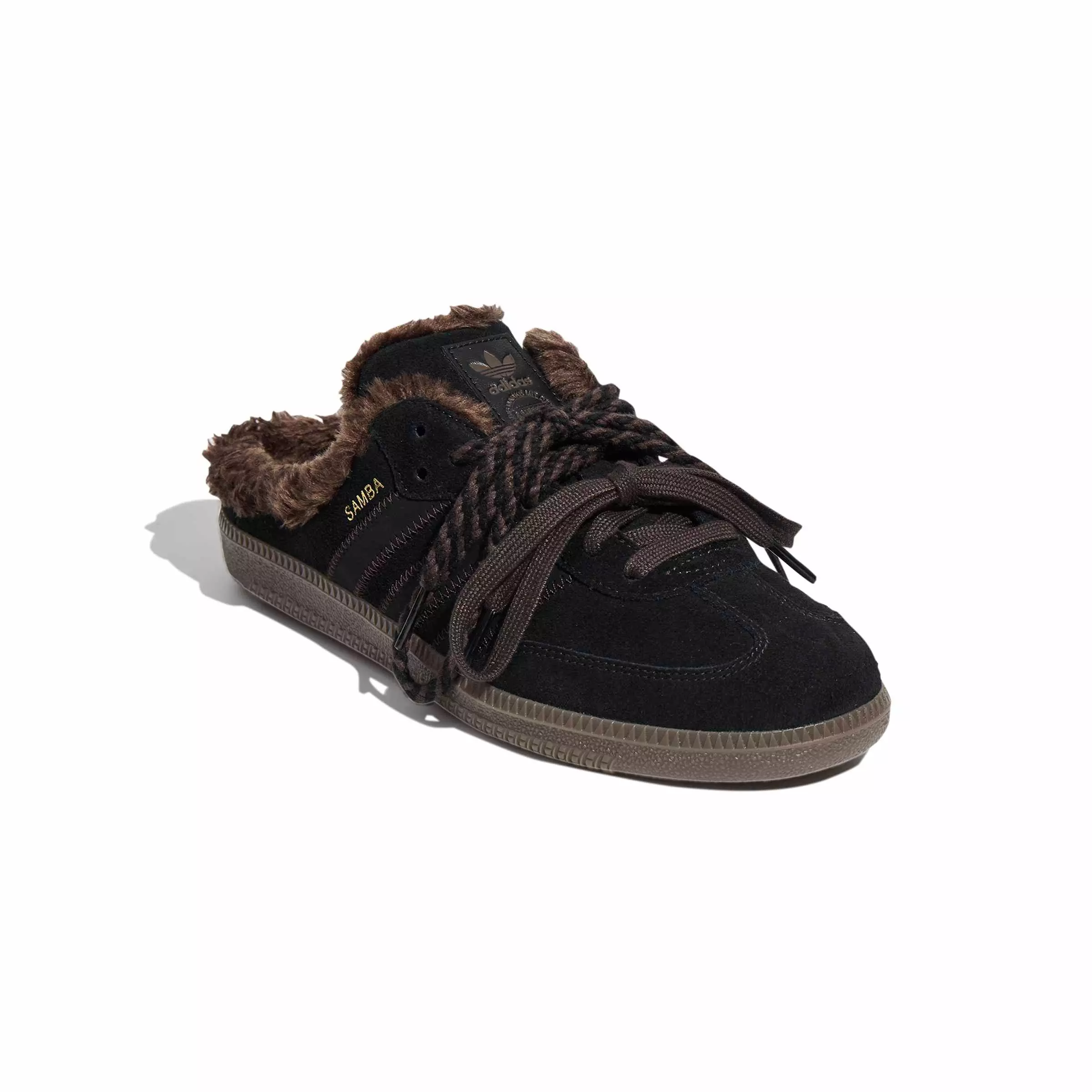 adidas Originals Samba OG "Core Black/Dark Brown" Women's Mule - BLACK/BROWN