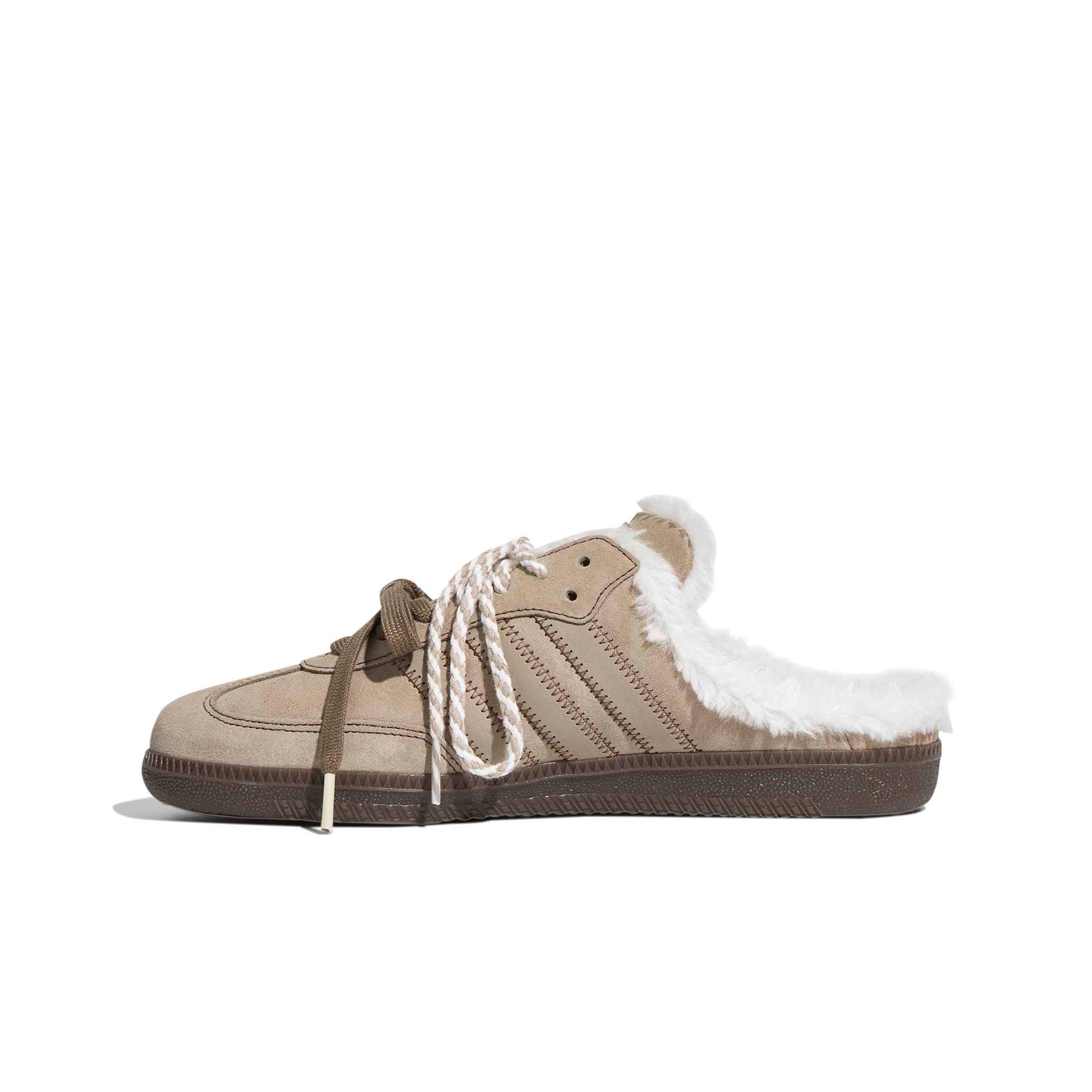 adidas Originals Samba OG "Preloved Brown/Core White/Gold Metallic" Women's Mule - BROWN/WHITE
