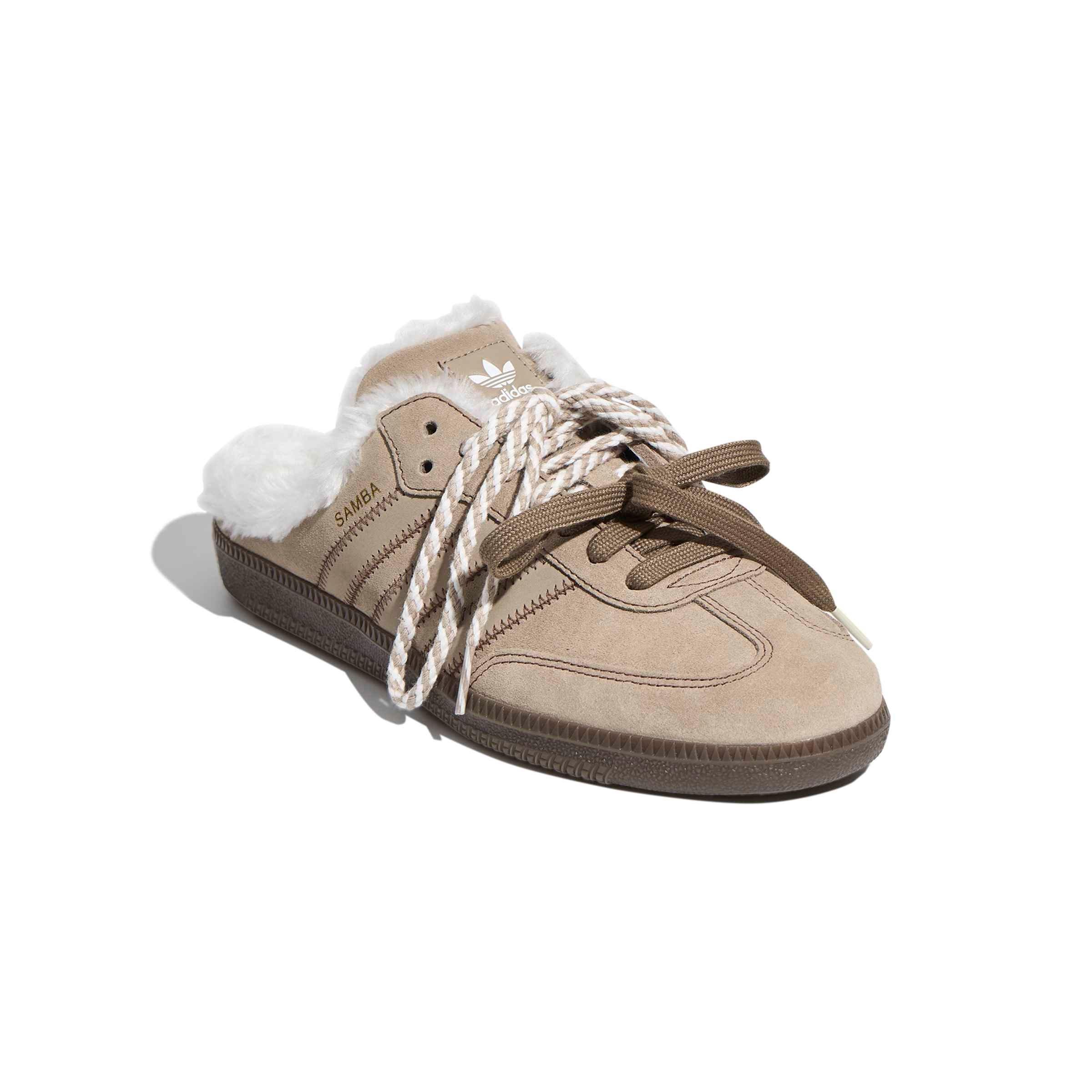 adidas Originals Samba OG "Preloved Brown/Core White/Gold Metallic" Women's Mule - BROWN/WHITE