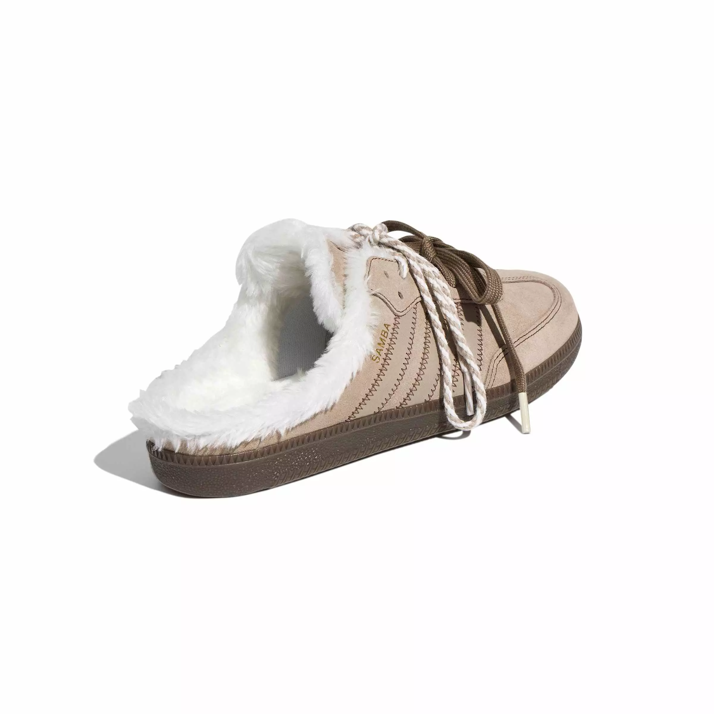 adidas Originals Samba OG "Preloved Brown/Core White/Gold Metallic" Women's Mule - BROWN/WHITE