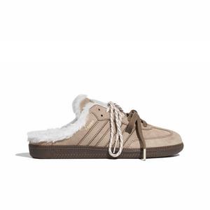 adidas Originals Samba OG "Preloved Brown/Core White/Gold Metallic" Women's Mule - BROWN/WHITE