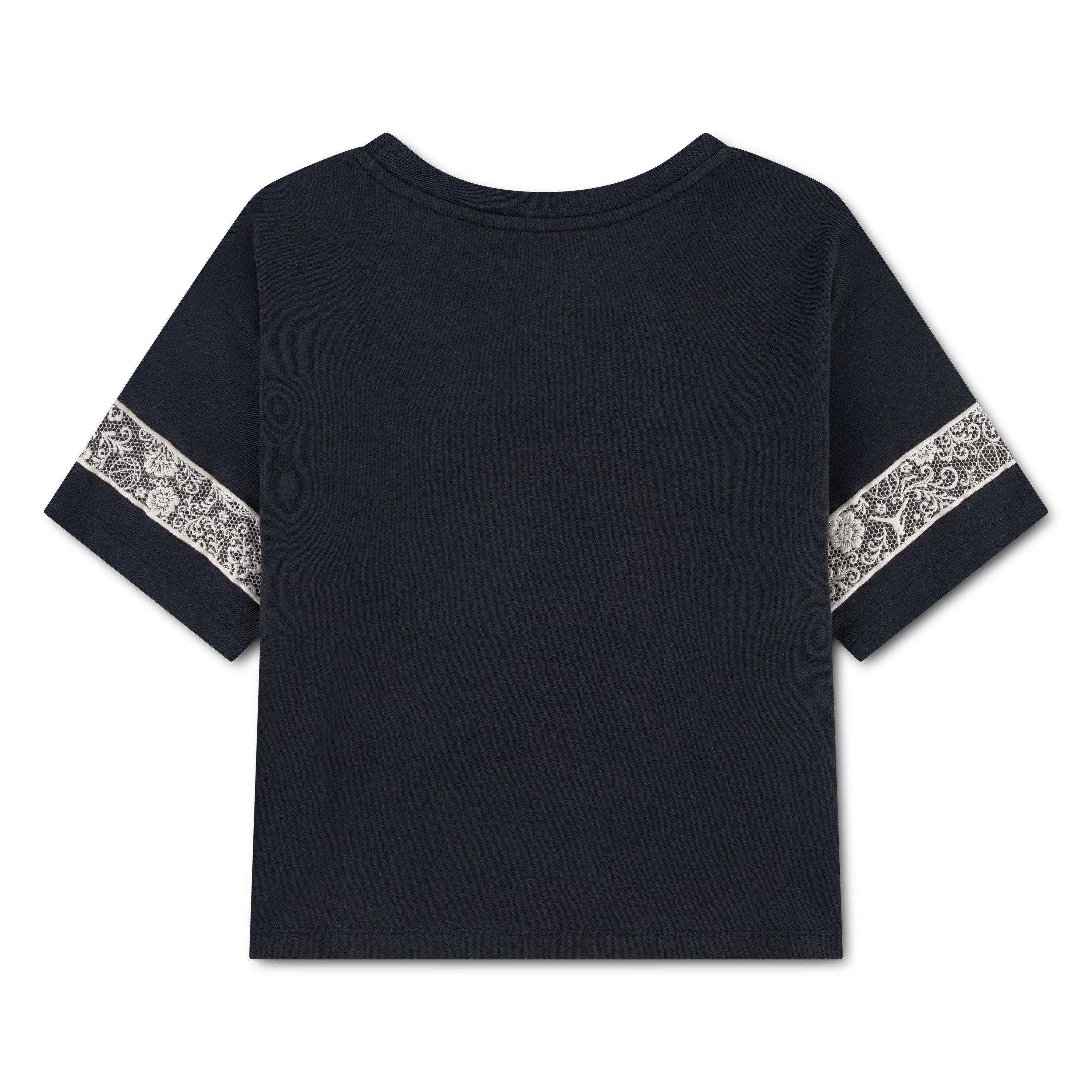 FA26 FLOWER LACE TEE - GREY