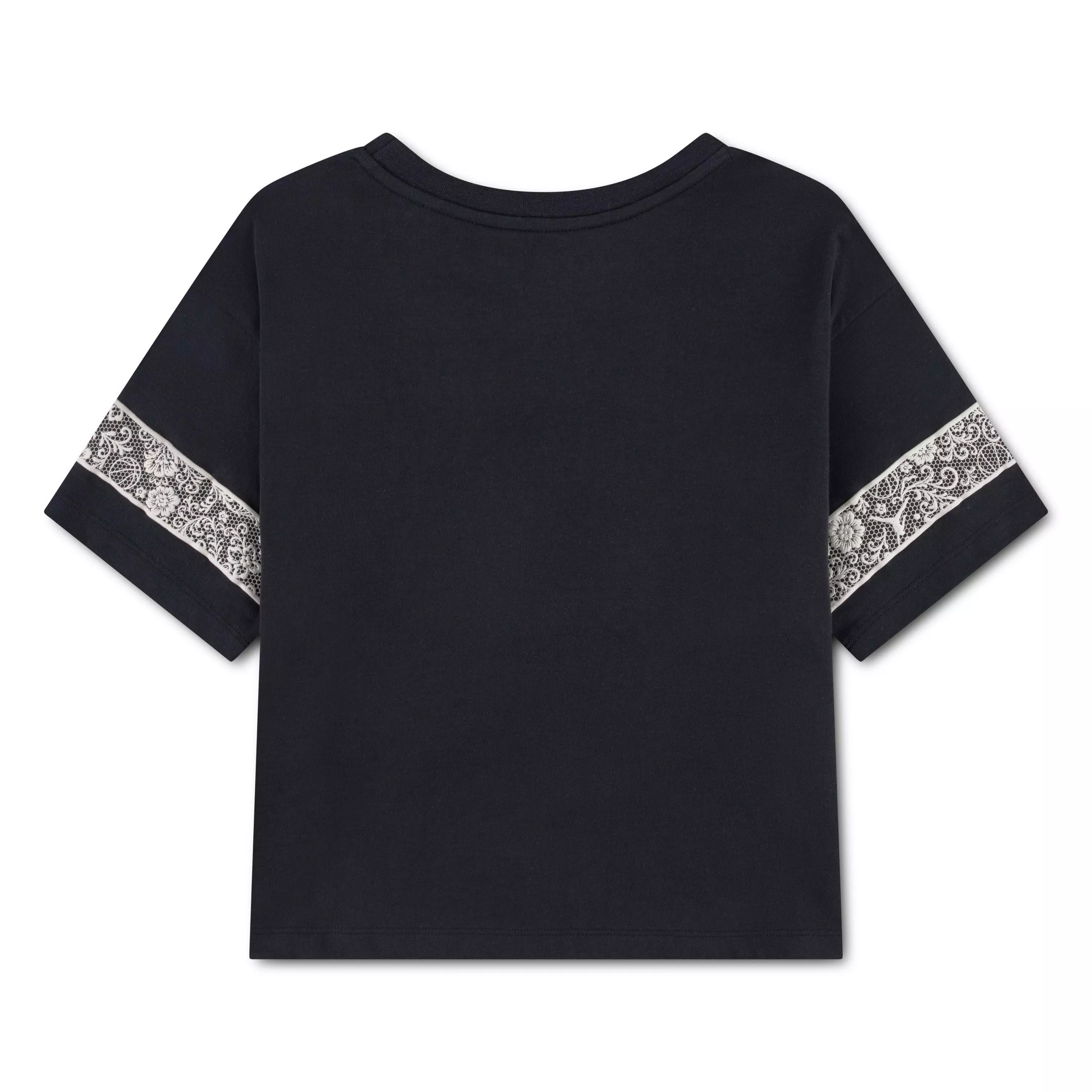 FA26 FLOWER LACE TEE - GREY