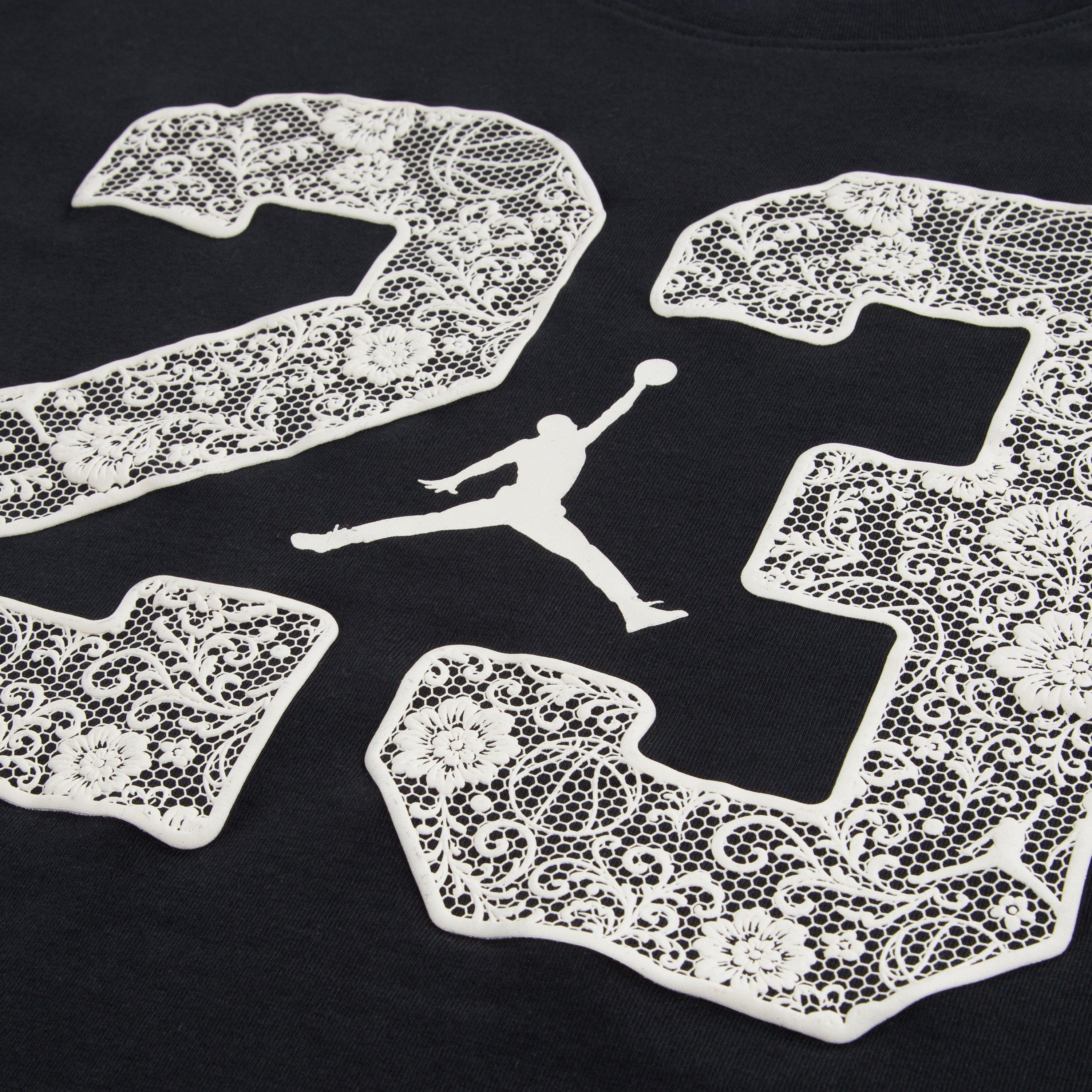 FA26 FLOWER LACE TEE - GREY
