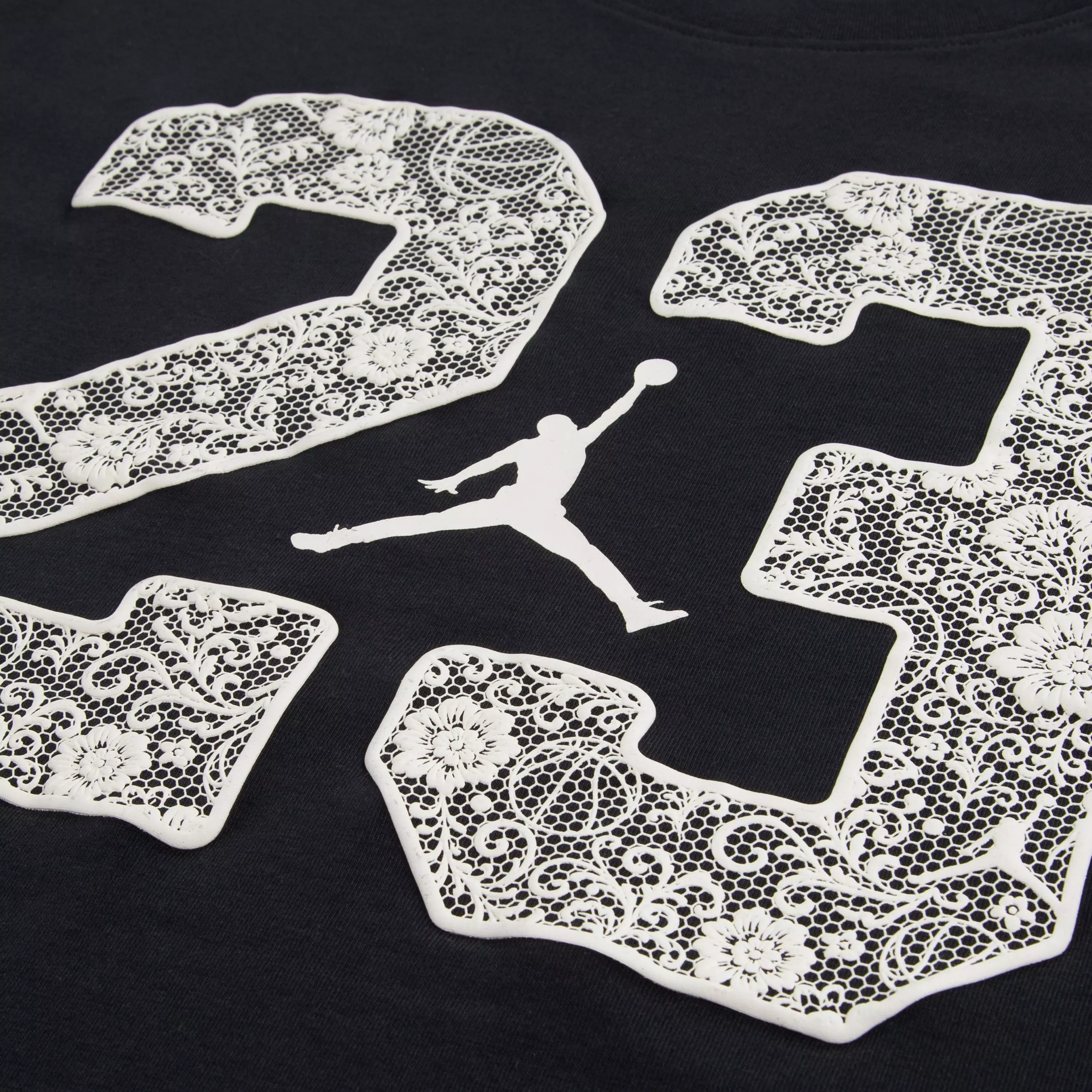 FA26 FLOWER LACE TEE - GREY