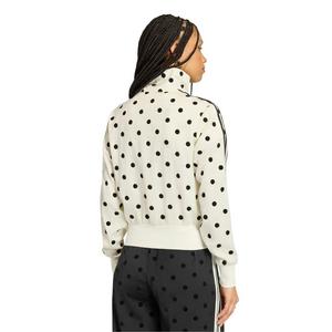 adidas Women's Polka Dot Jacket - Off White - WHITE/BLACK