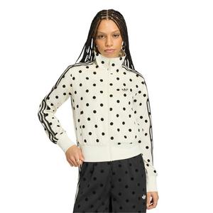 adidas Women's Polka Dot Jacket - Off White - WHITE/BLACK