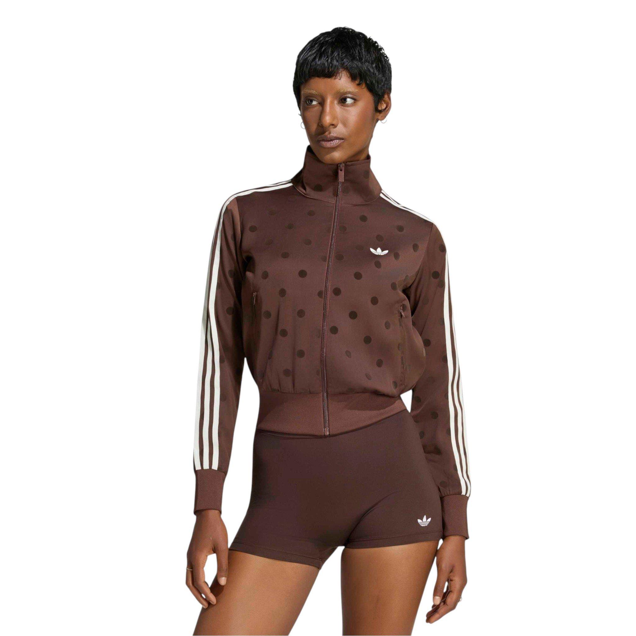 adidas Women's Polka Dot Jacket - Auburn - BROWN