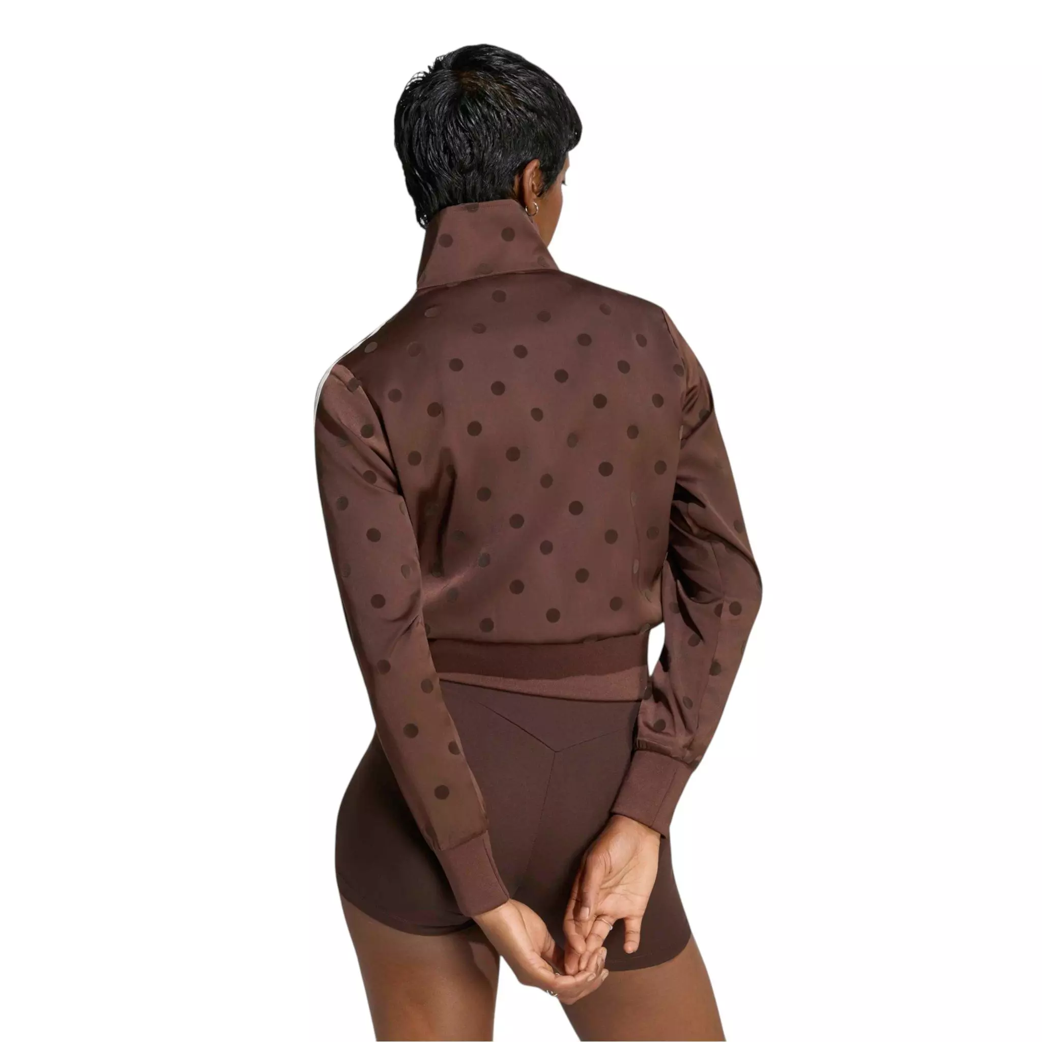 adidas Women's Polka Dot Jacket - Auburn - BROWN