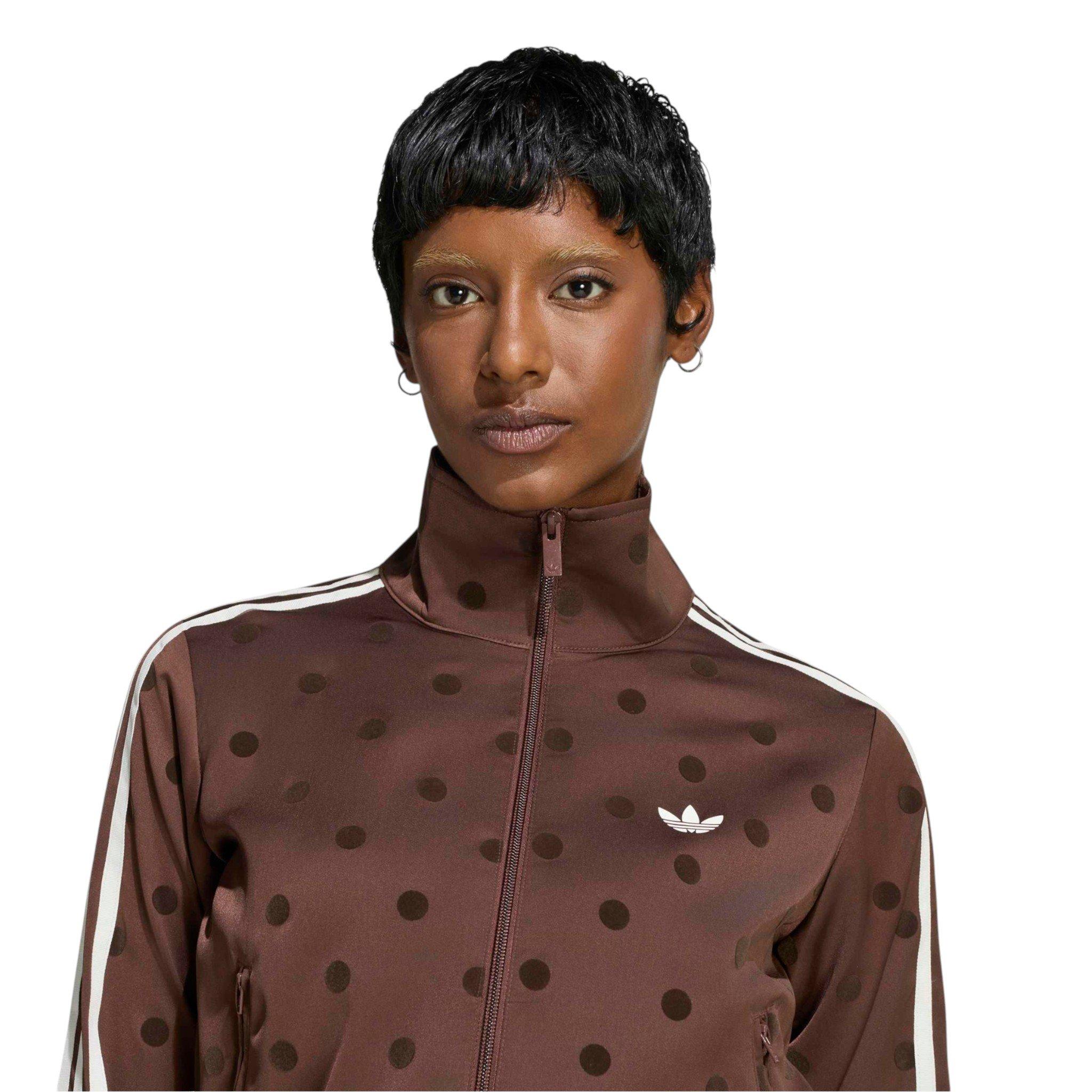 adidas Women's Polka Dot Jacket - Auburn - BROWN