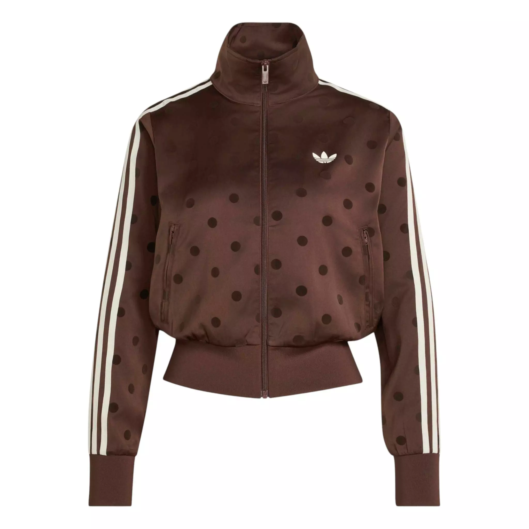 adidas Women's Polka Dot Jacket - Auburn - BROWN