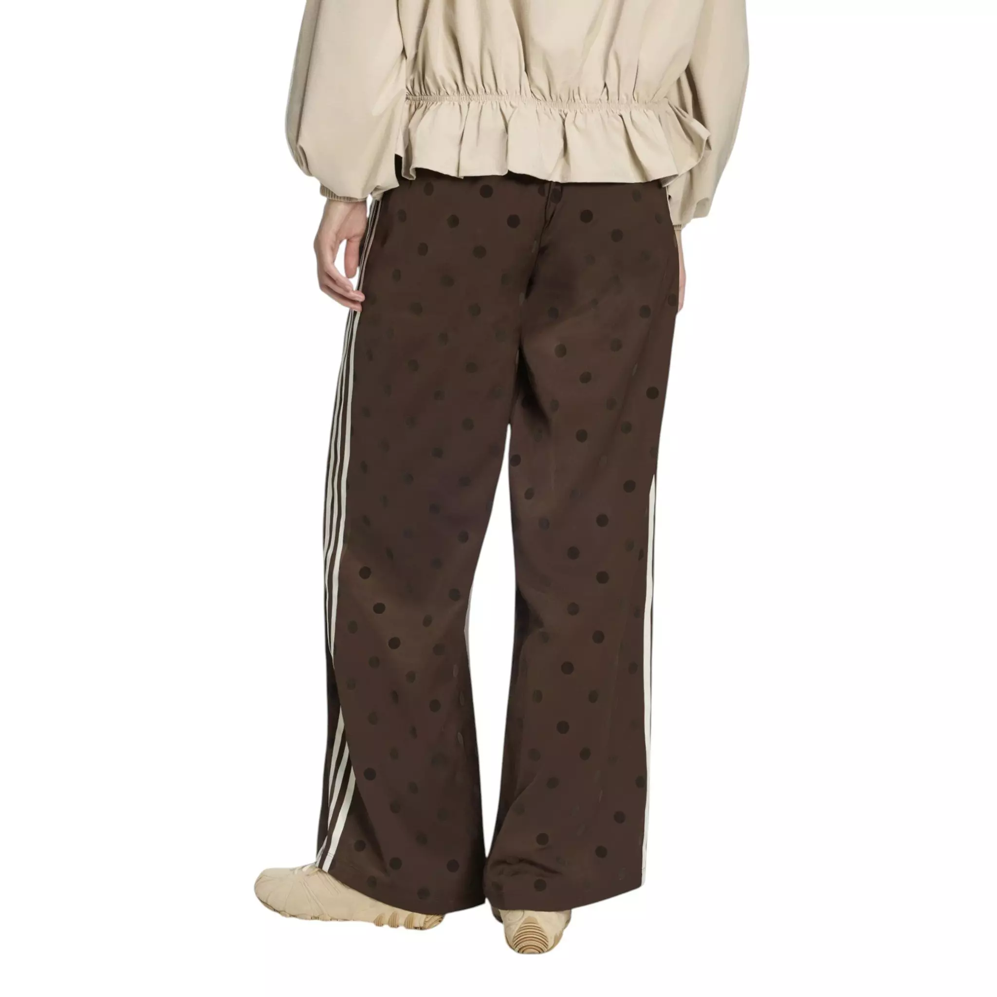 adidas Women's Polka Dot Wide Leg Pants - Auburn - BROWN