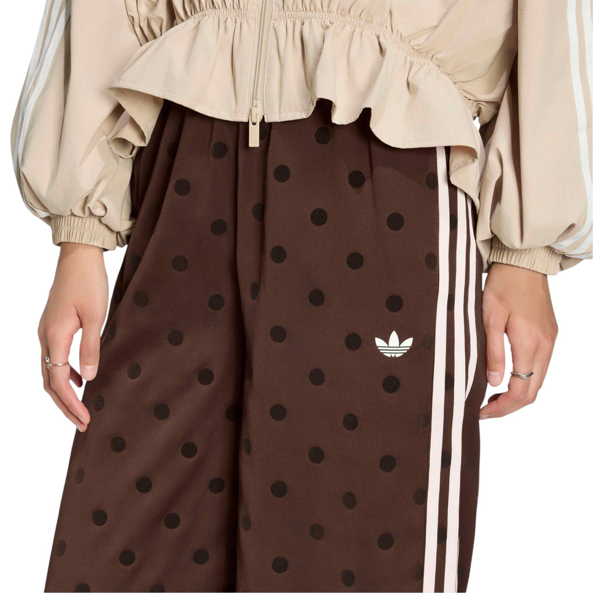 adidas Women's Polka Dot Wide Leg Pants - Auburn - BROWN