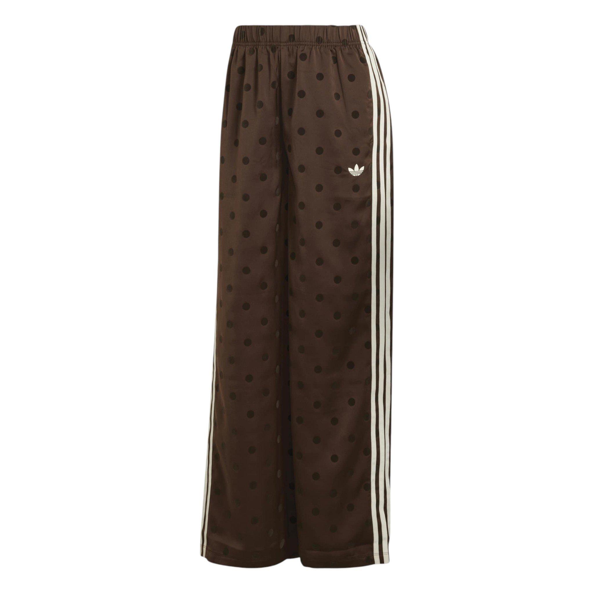 adidas Women's Polka Dot Wide Leg Pants - Auburn - BROWN