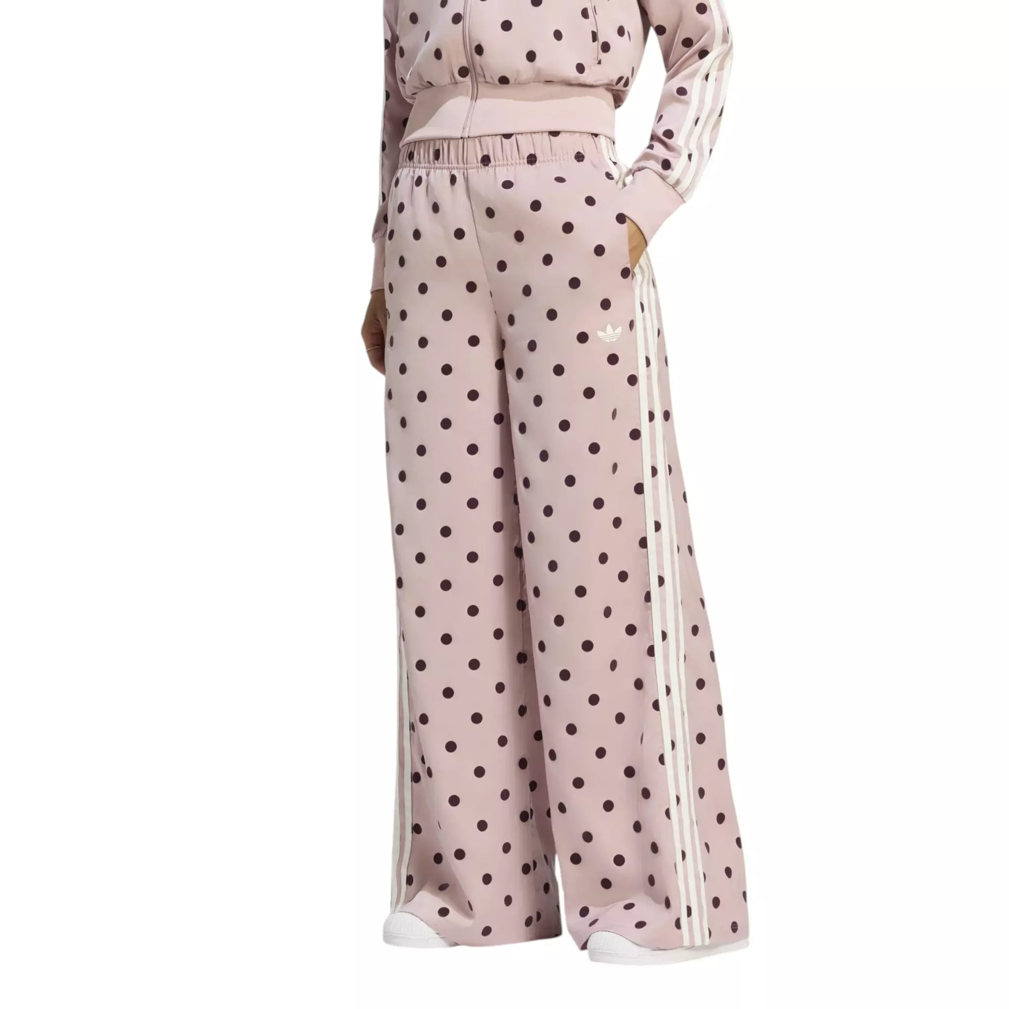 adidas Women's Polka Dot Wide Leg Pants - Dual Lilac - LILAC