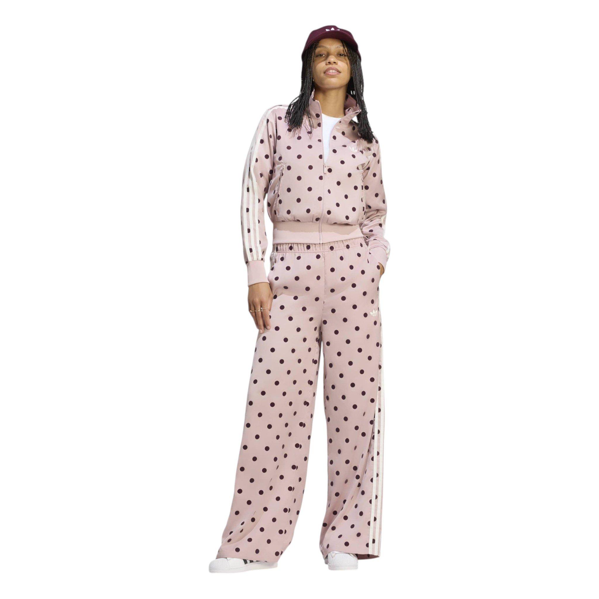adidas Women's Polka Dot Wide Leg Pants - Dual Lilac - LILAC