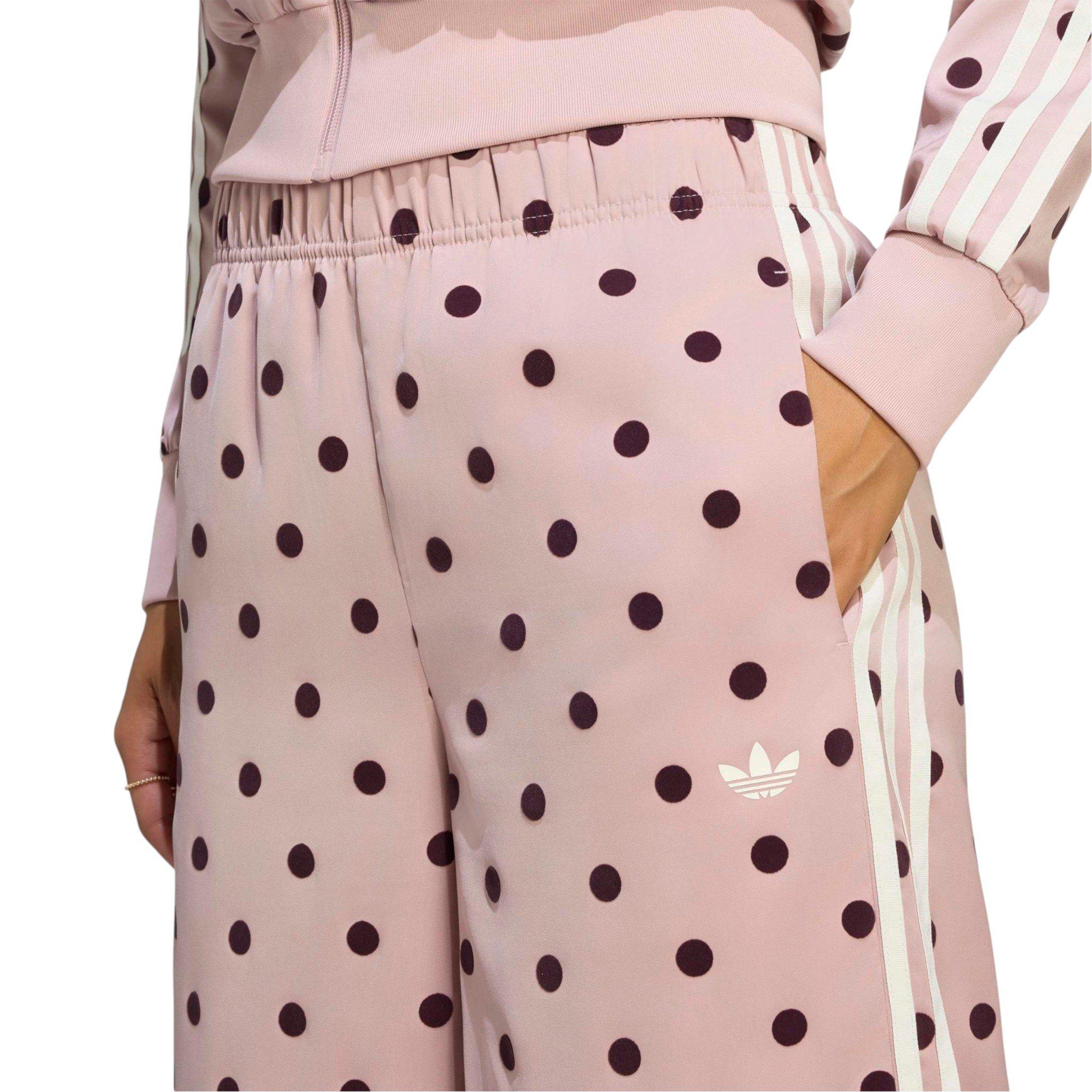 adidas Women's Polka Dot Wide Leg Pants - Dual Lilac - LILAC