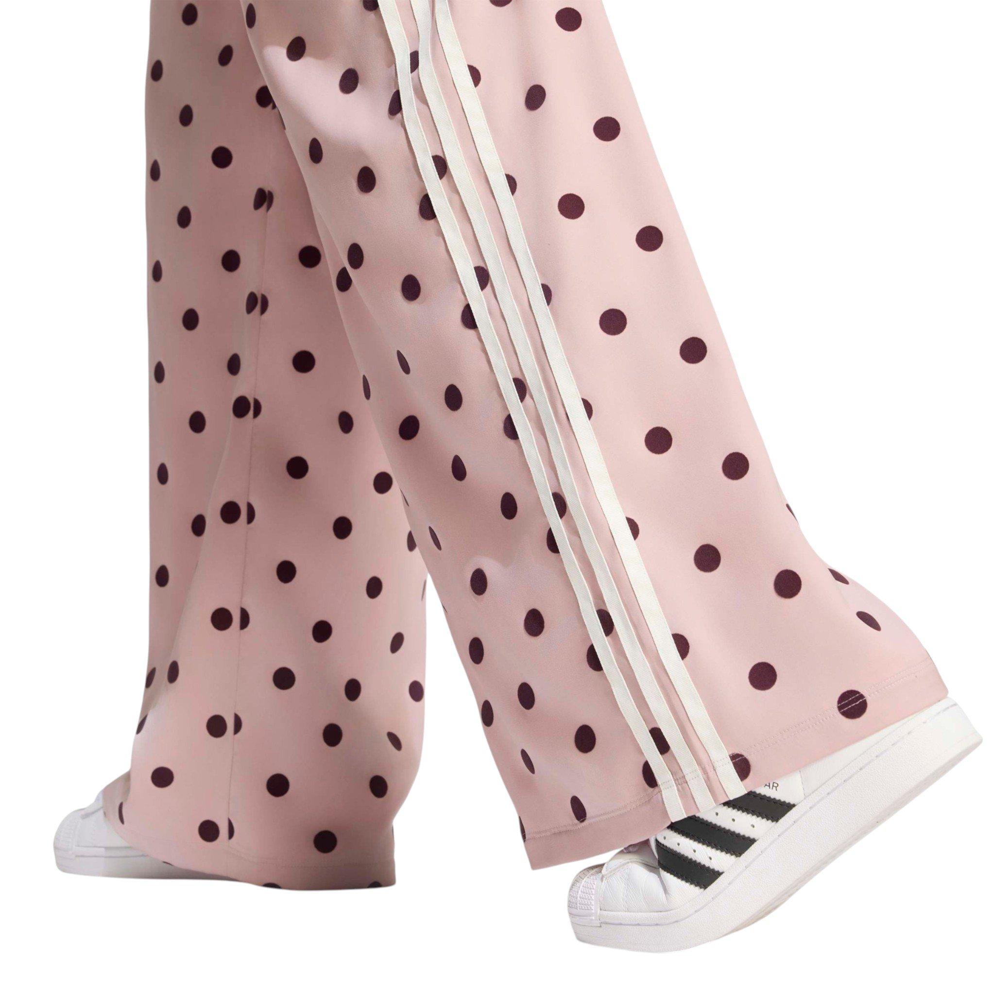 adidas Women's Polka Dot Wide Leg Pants - Dual Lilac - LILAC