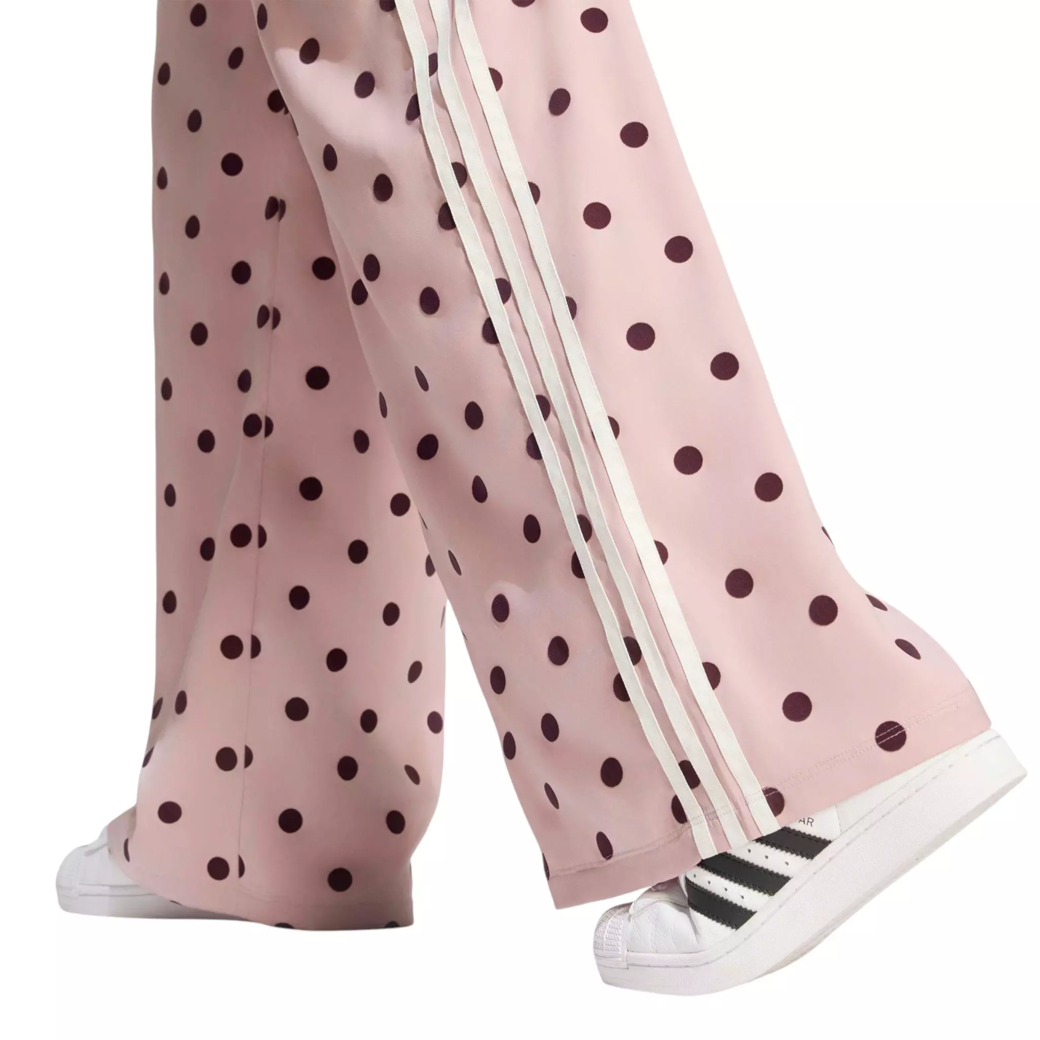 adidas Women's Polka Dot Wide Leg Pants - Dual Lilac - LILAC