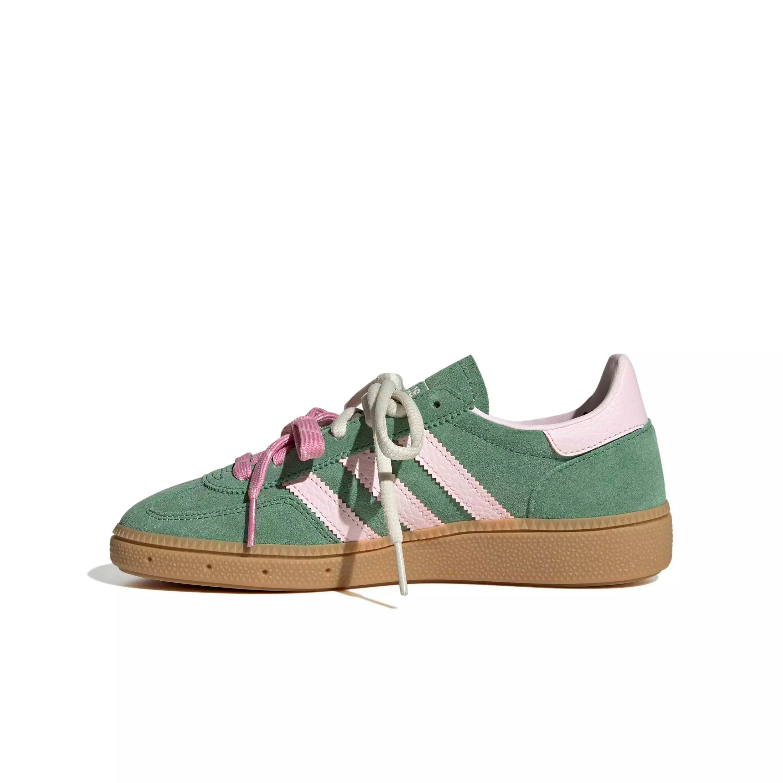 adidas Originals Handball Spezial "Preloved Green/Clear Pink" Grade School Girls' Shoe - GREEN/PINK