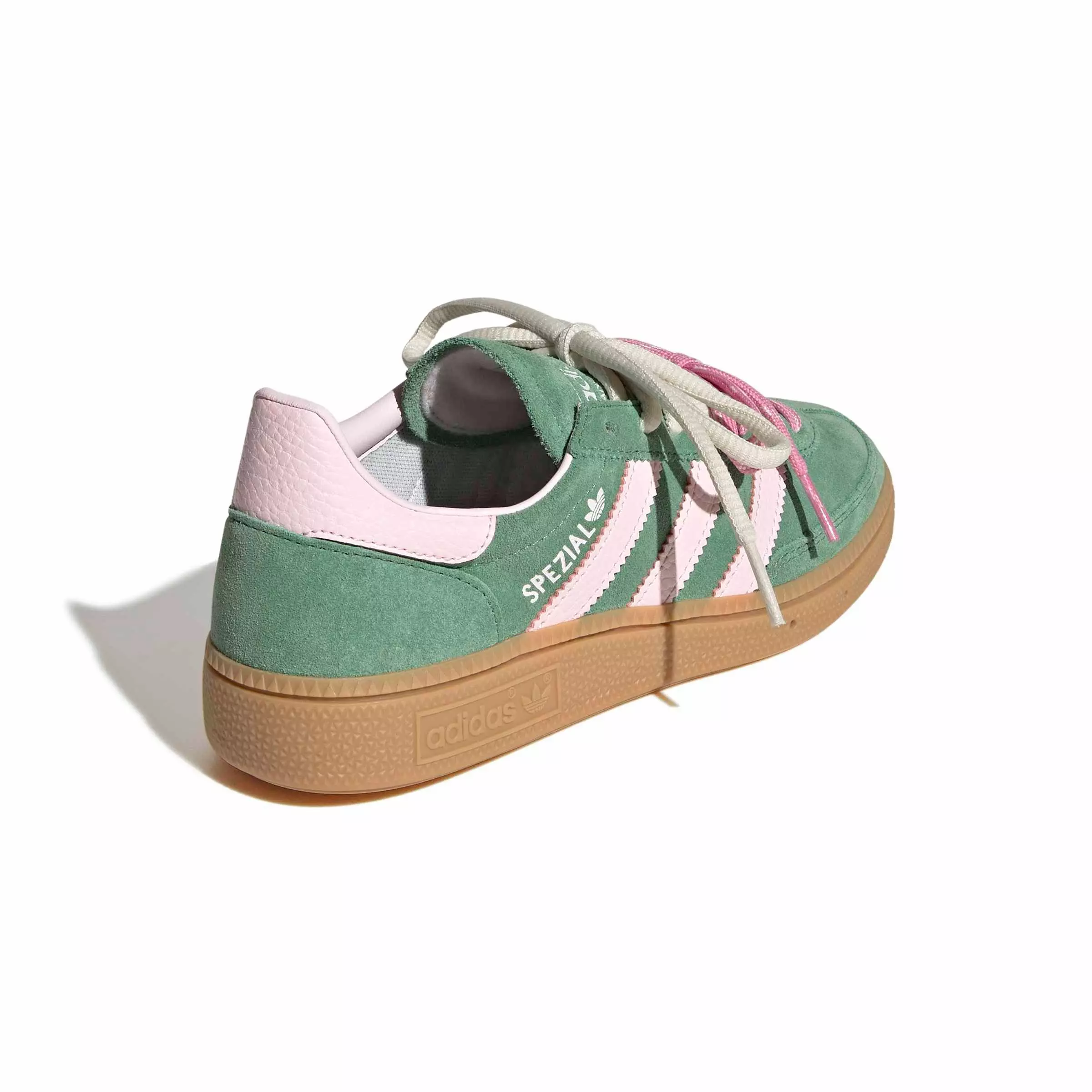 adidas Originals Handball Spezial "Preloved Green/Clear Pink" Grade School Girls' Shoe - GREEN/PINK