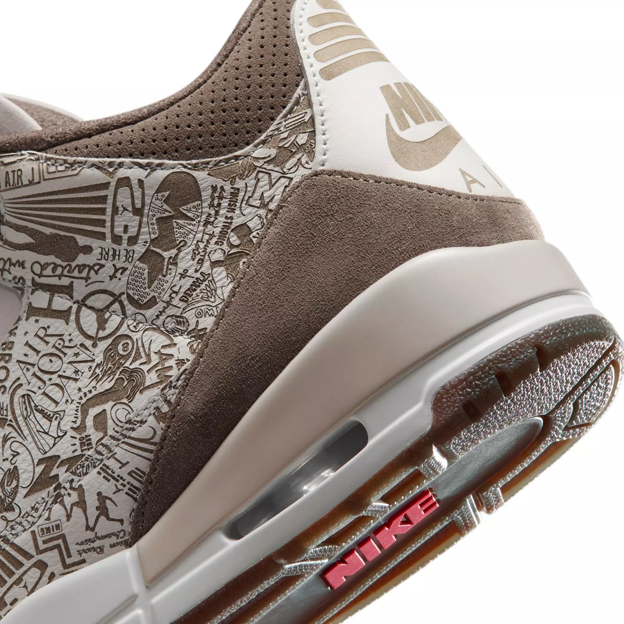Jordan 3 Retro "Laser" Men's Shoe - PHANTOM/UNIVERSITY RED/PALOMINO/SAIL