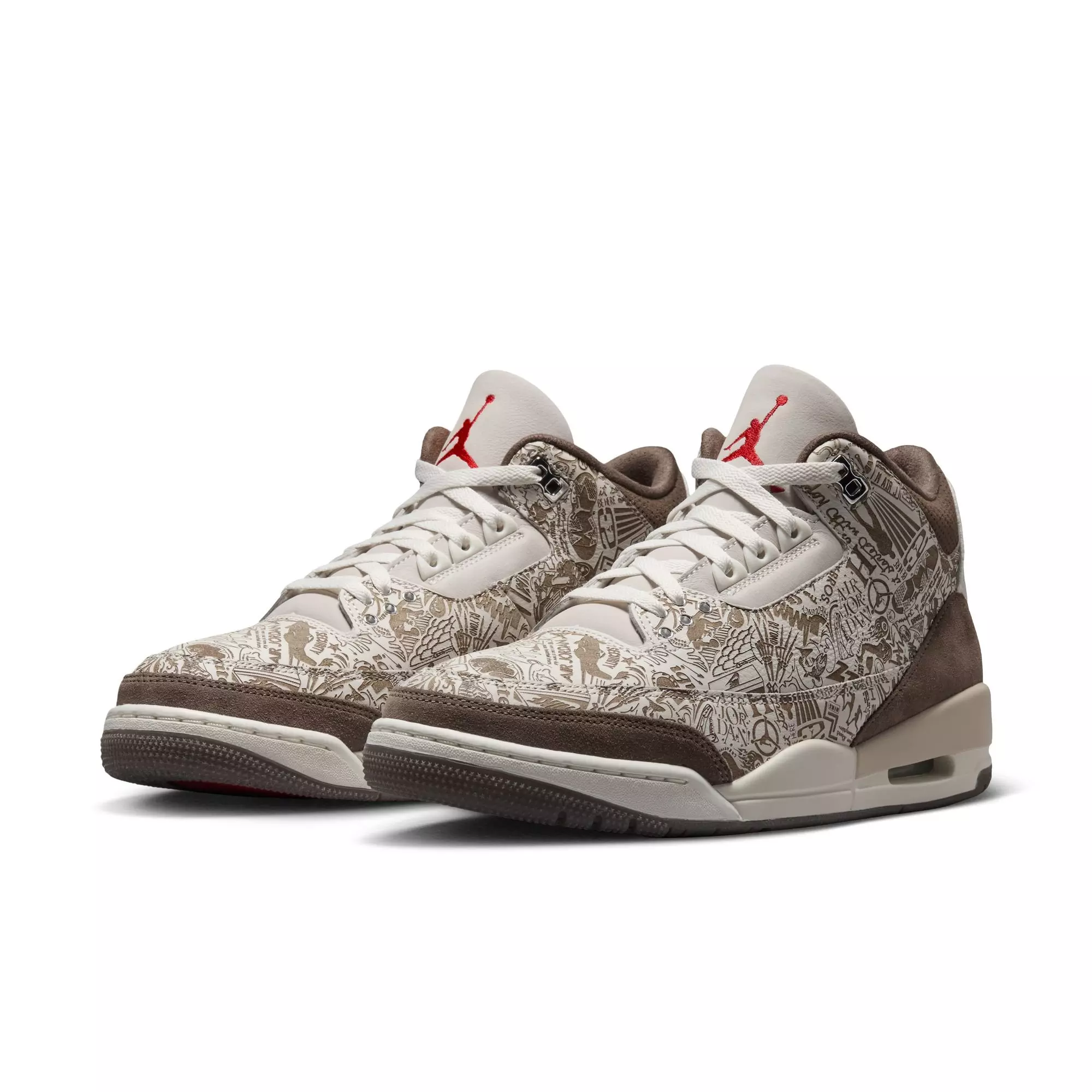 Jordan 3 Retro "Laser" Men's Shoe - PHANTOM/UNIVERSITY RED/PALOMINO/SAIL