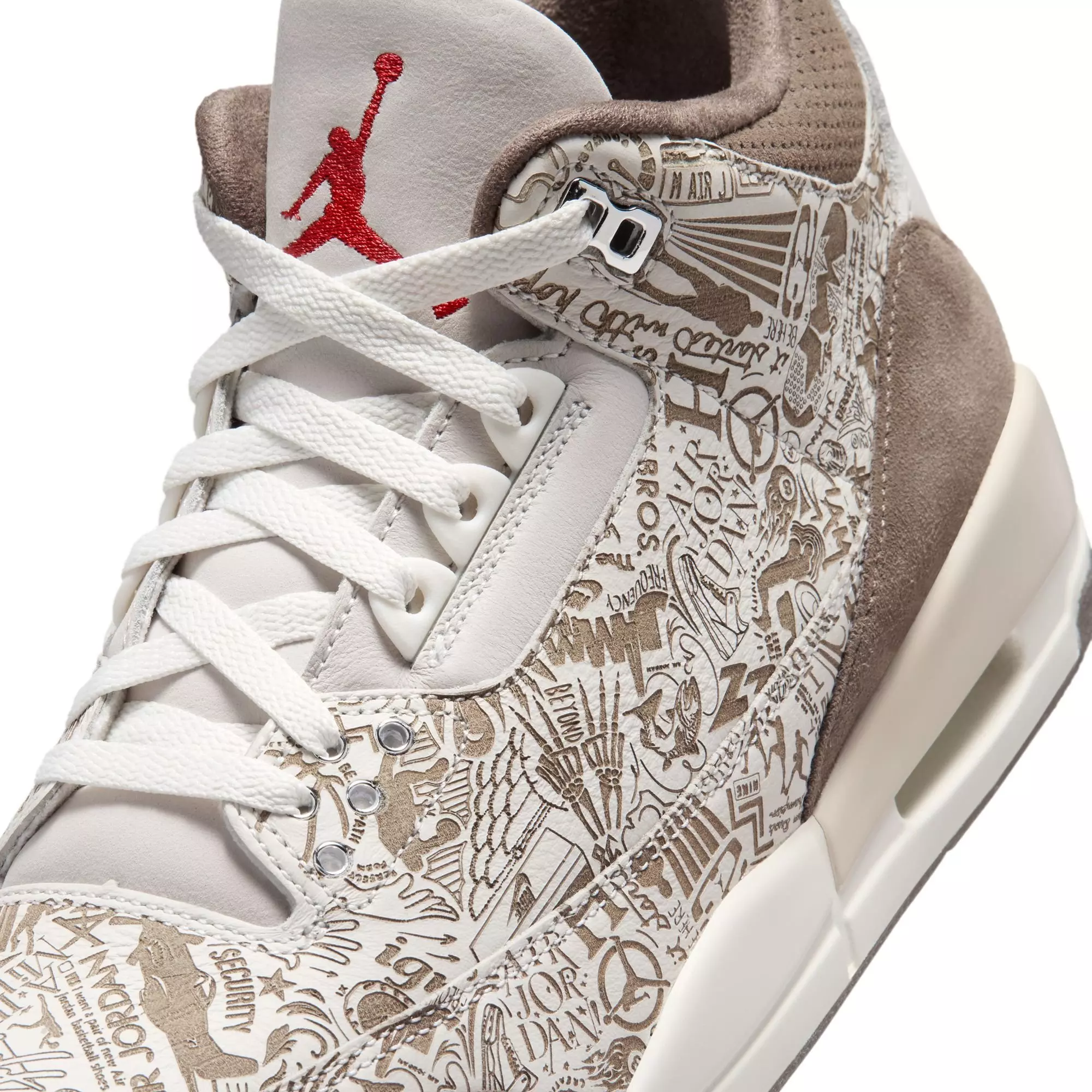 Jordan 3 Retro "Laser" Men's Shoe - PHANTOM/UNIVERSITY RED/PALOMINO/SAIL