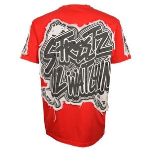 Streetz Iz Watchin Men's Tapestry Tee - Red - RED