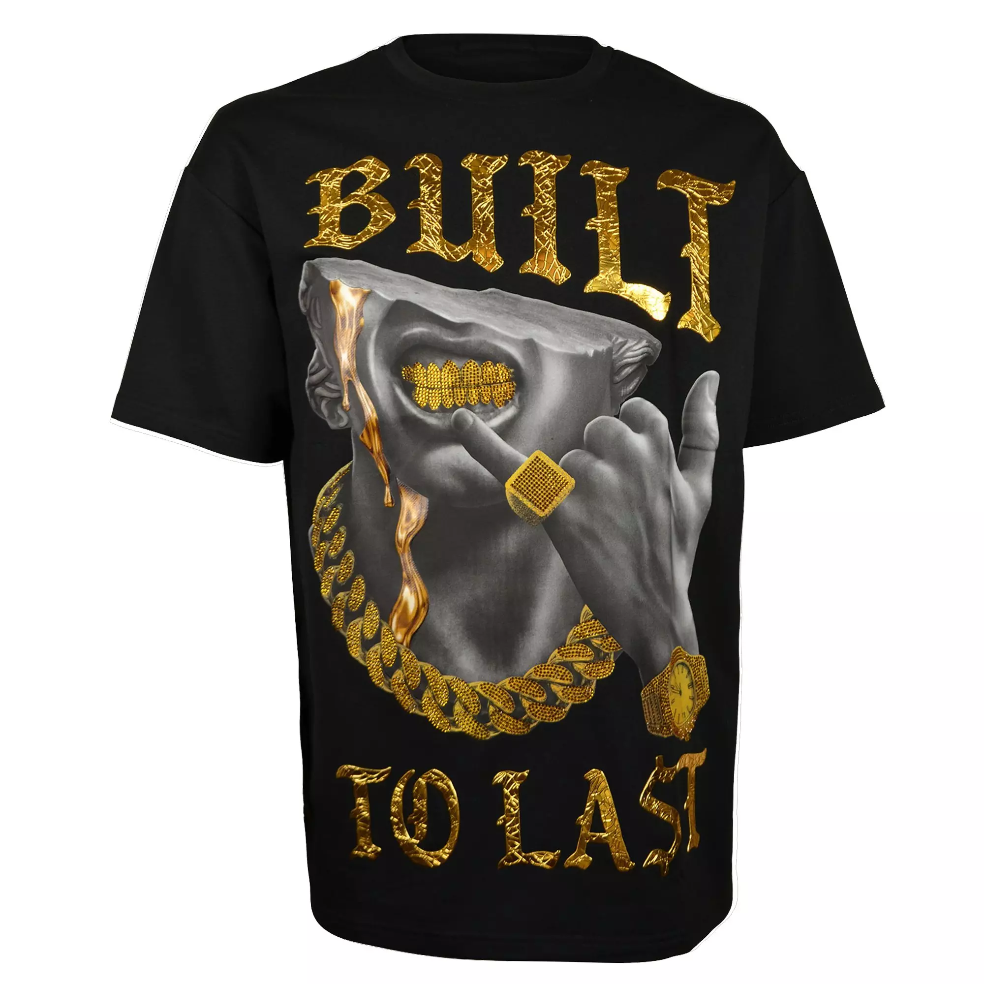 Streetz Iz Watchin Men's Built To Last Tee - Black - BLACK